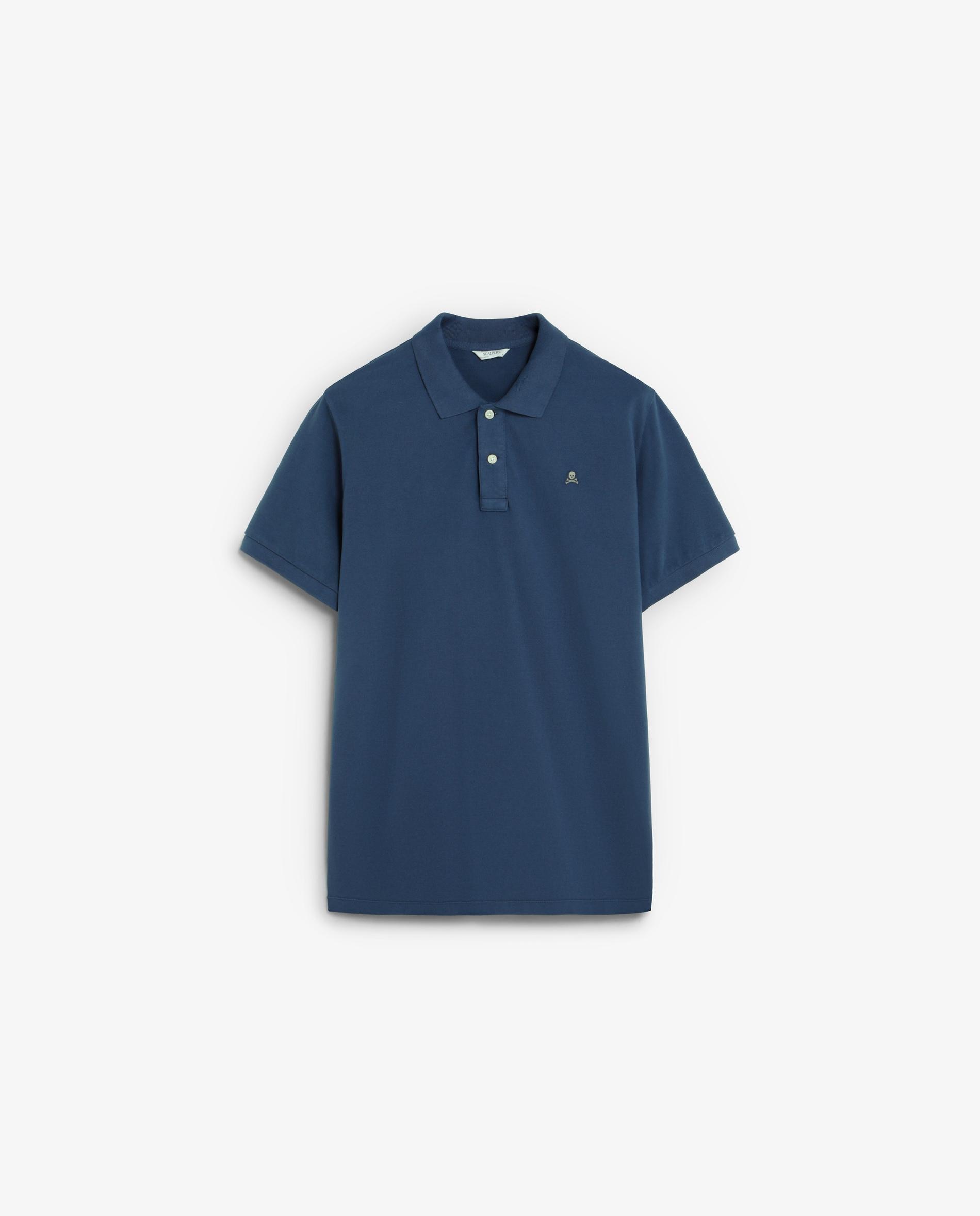 Polo de Manga Curta em Piqué Regular Fit Navy-5