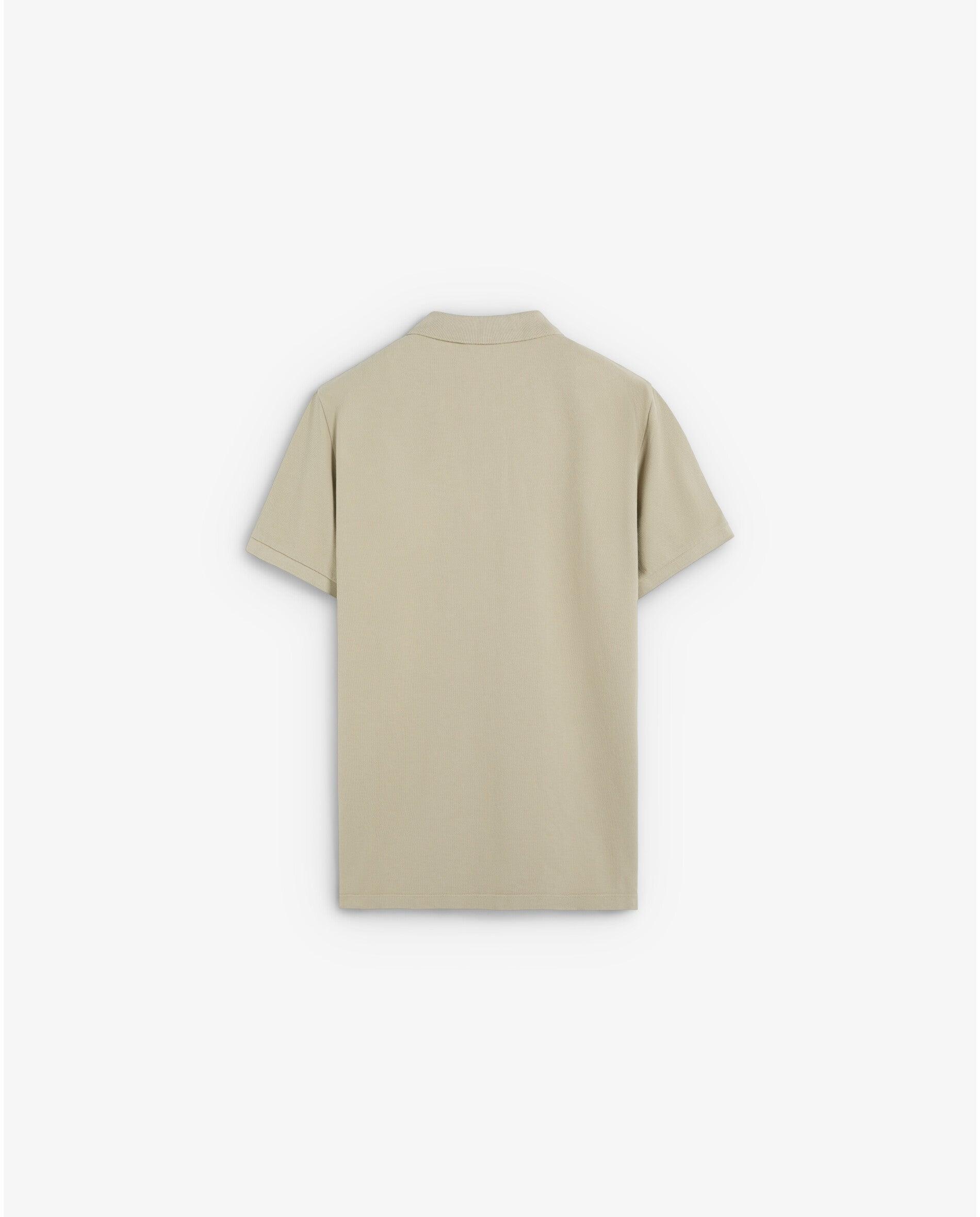 Polo de Manga Curta Regular Fit com Caveira Bordada no Peito Taupe-2