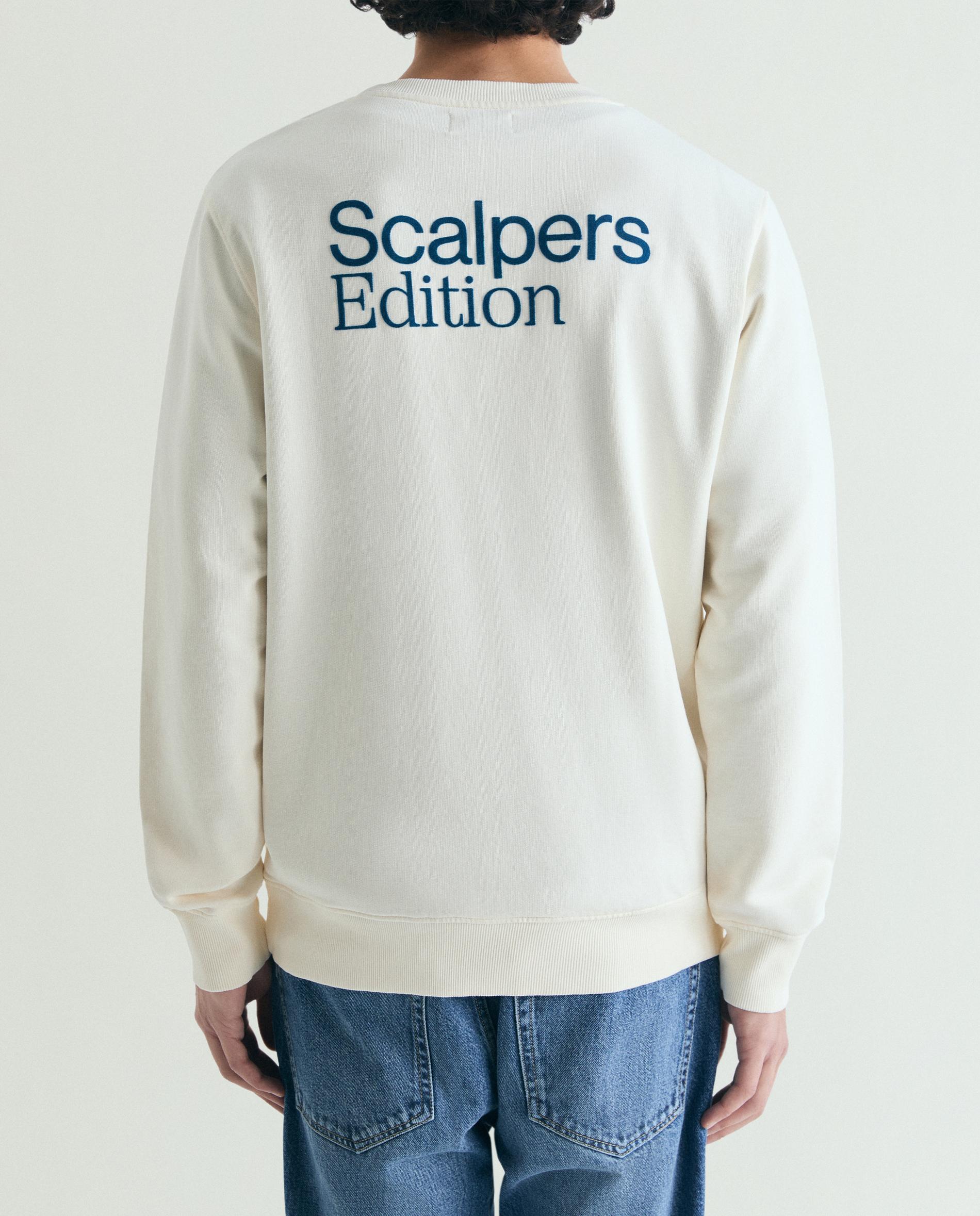 Sweatshirt sem Capuz com Logo Posterior Branco-2