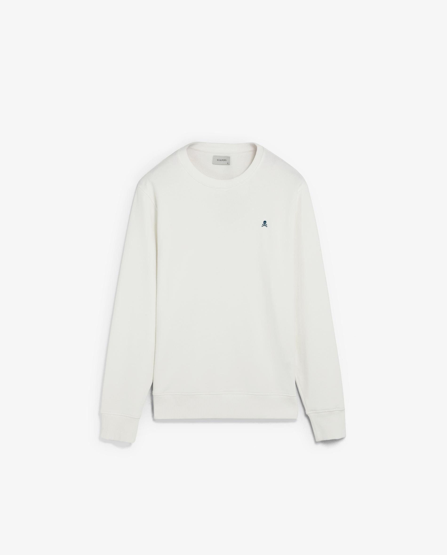Sweatshirt sem Capuz com Logo Posterior Branco-5