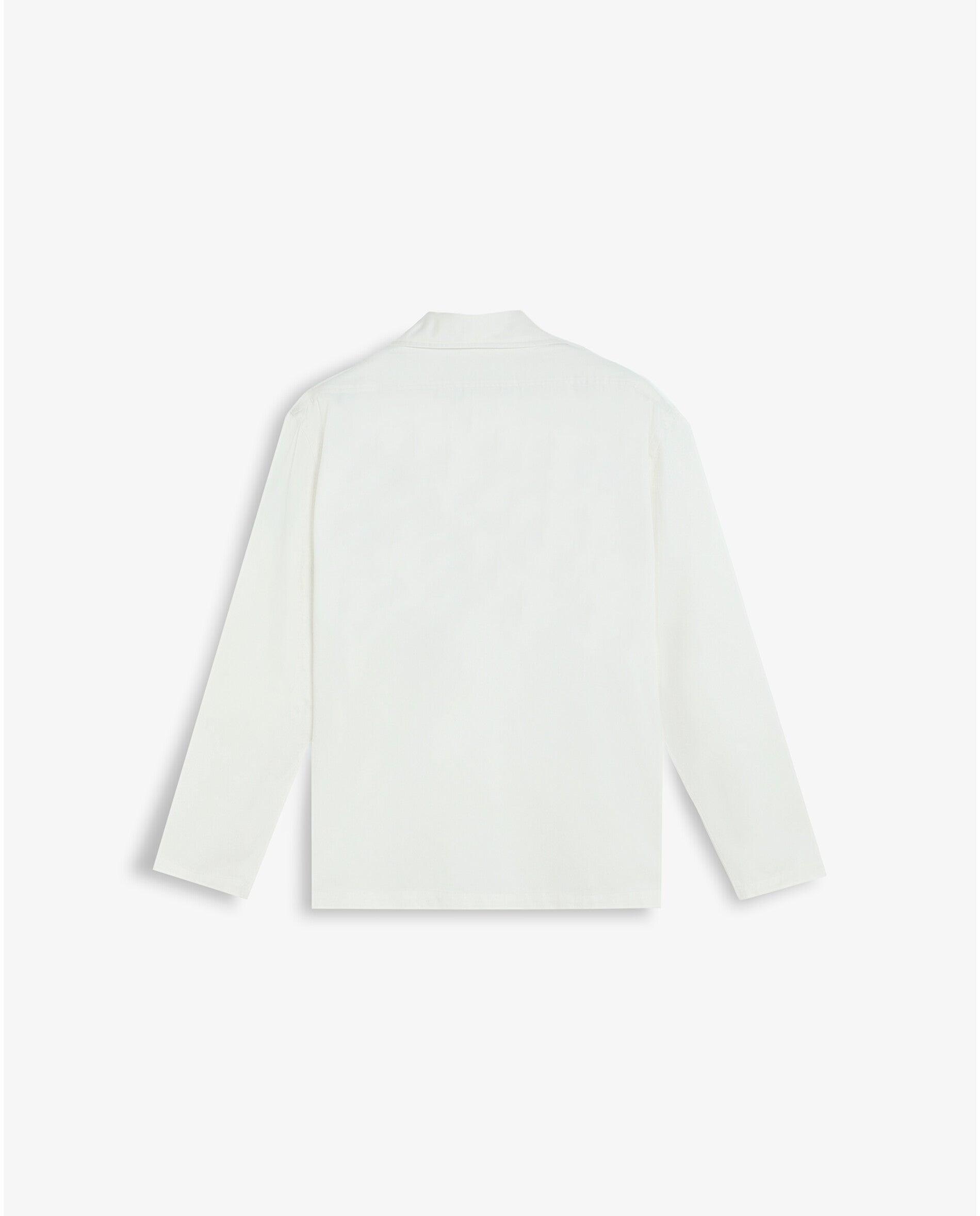 Camisa Regular Fit Tipo Polera com Bolso Marfim-6