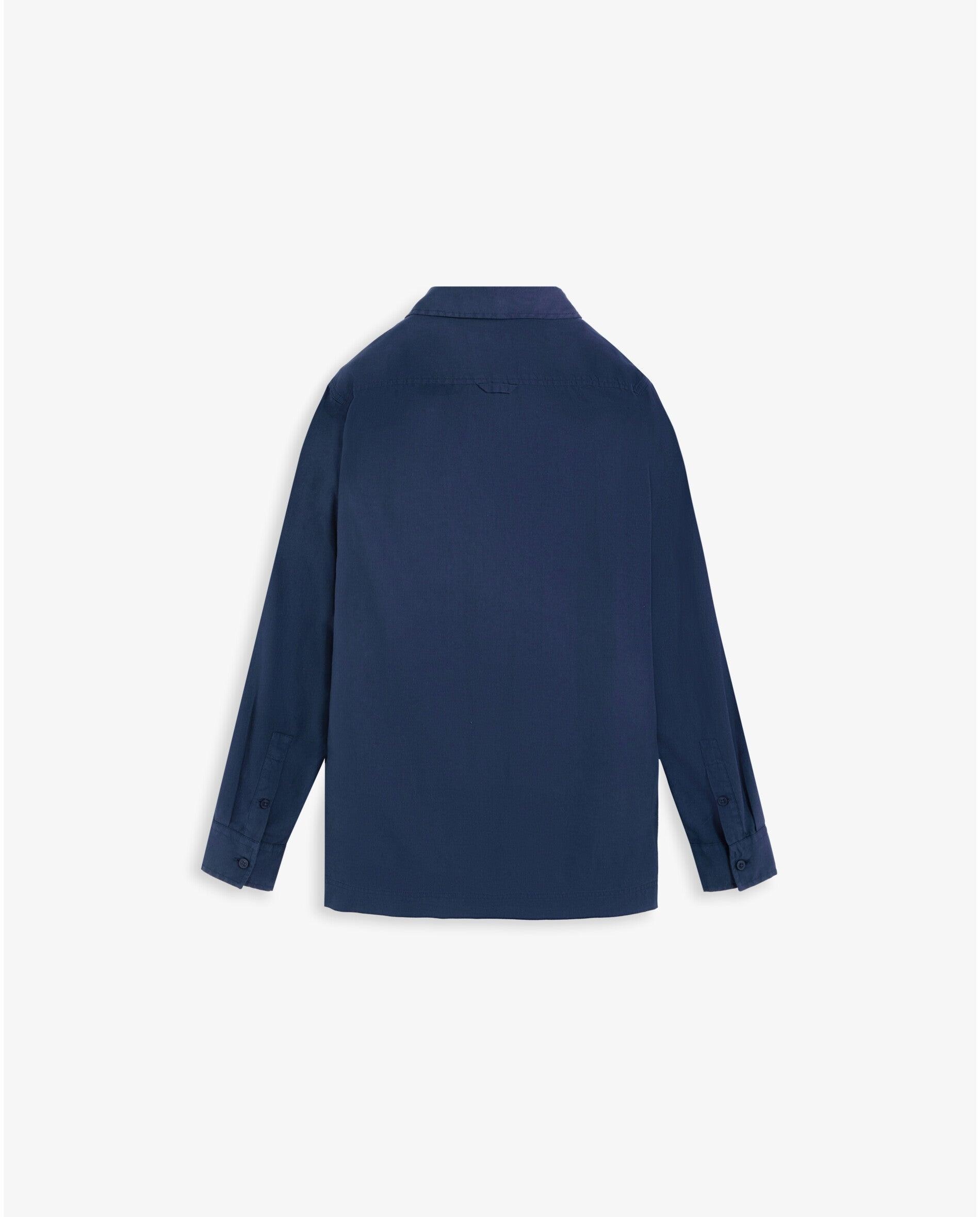 Camisa Regular Fit com Bolsos no Peito Navy-5
