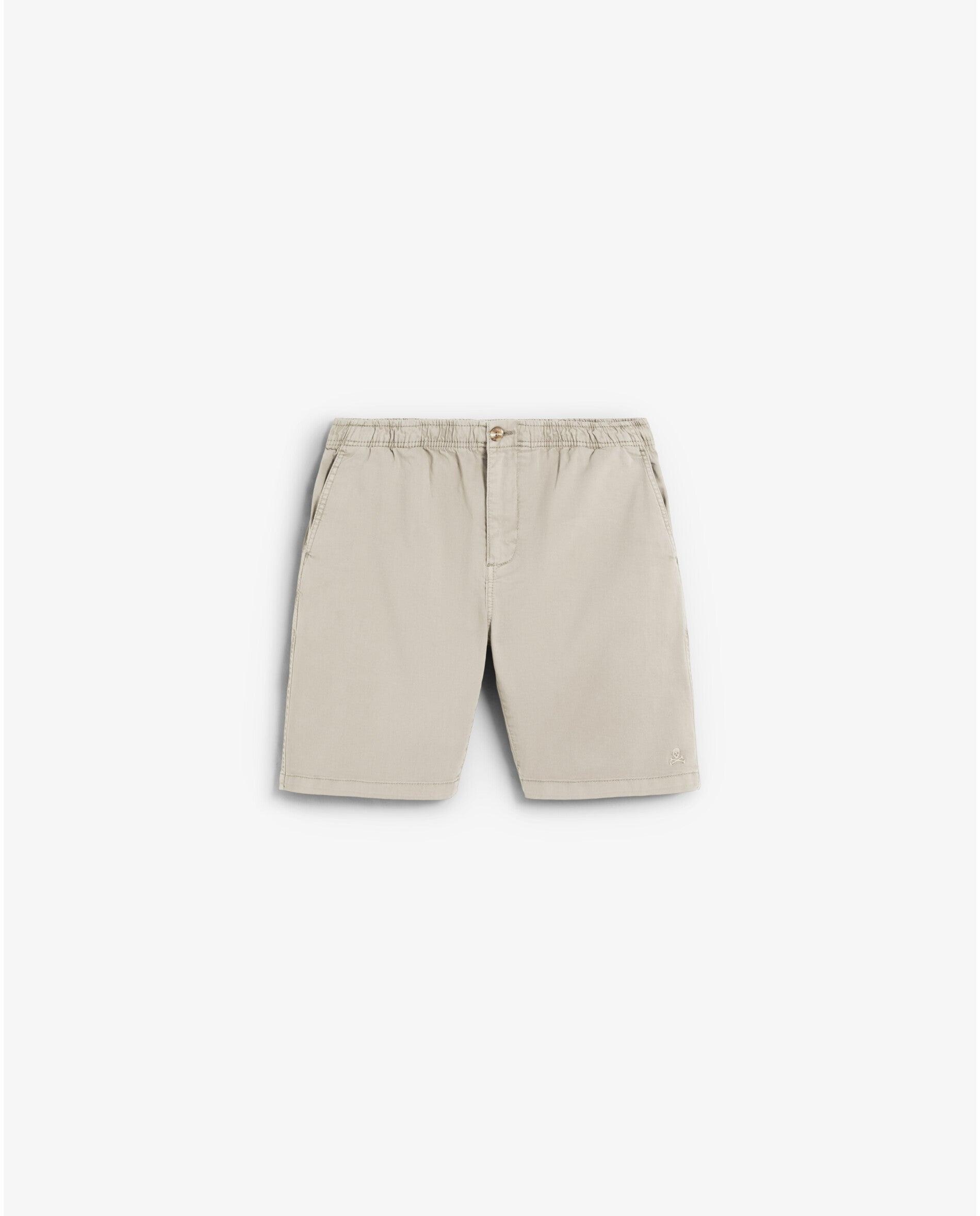 Bermudas Ligeiramente Elásticas com Cordão Interior Bege-1