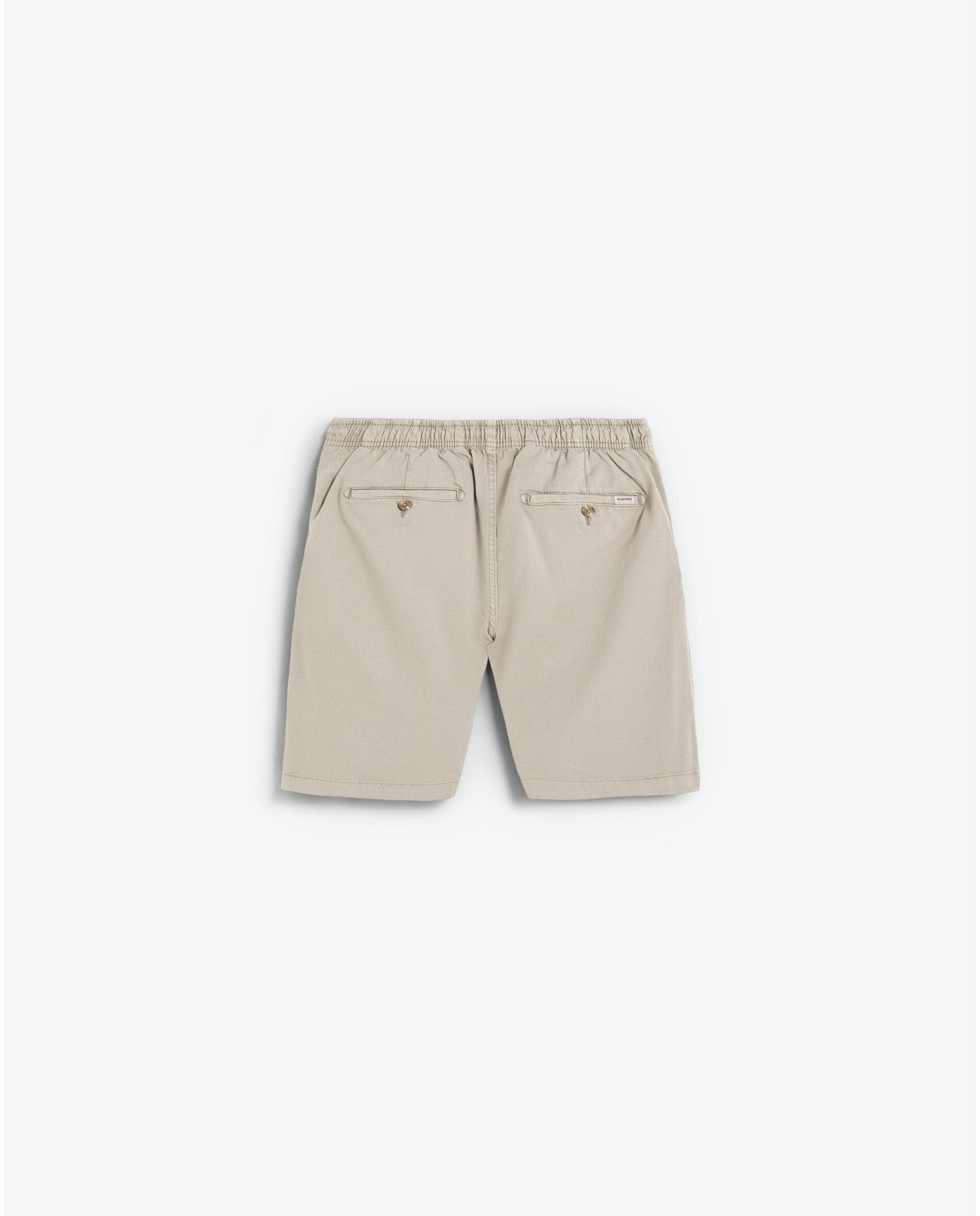 Bermudas Ligeiramente Elásticas com Cordão Interior Bege-2