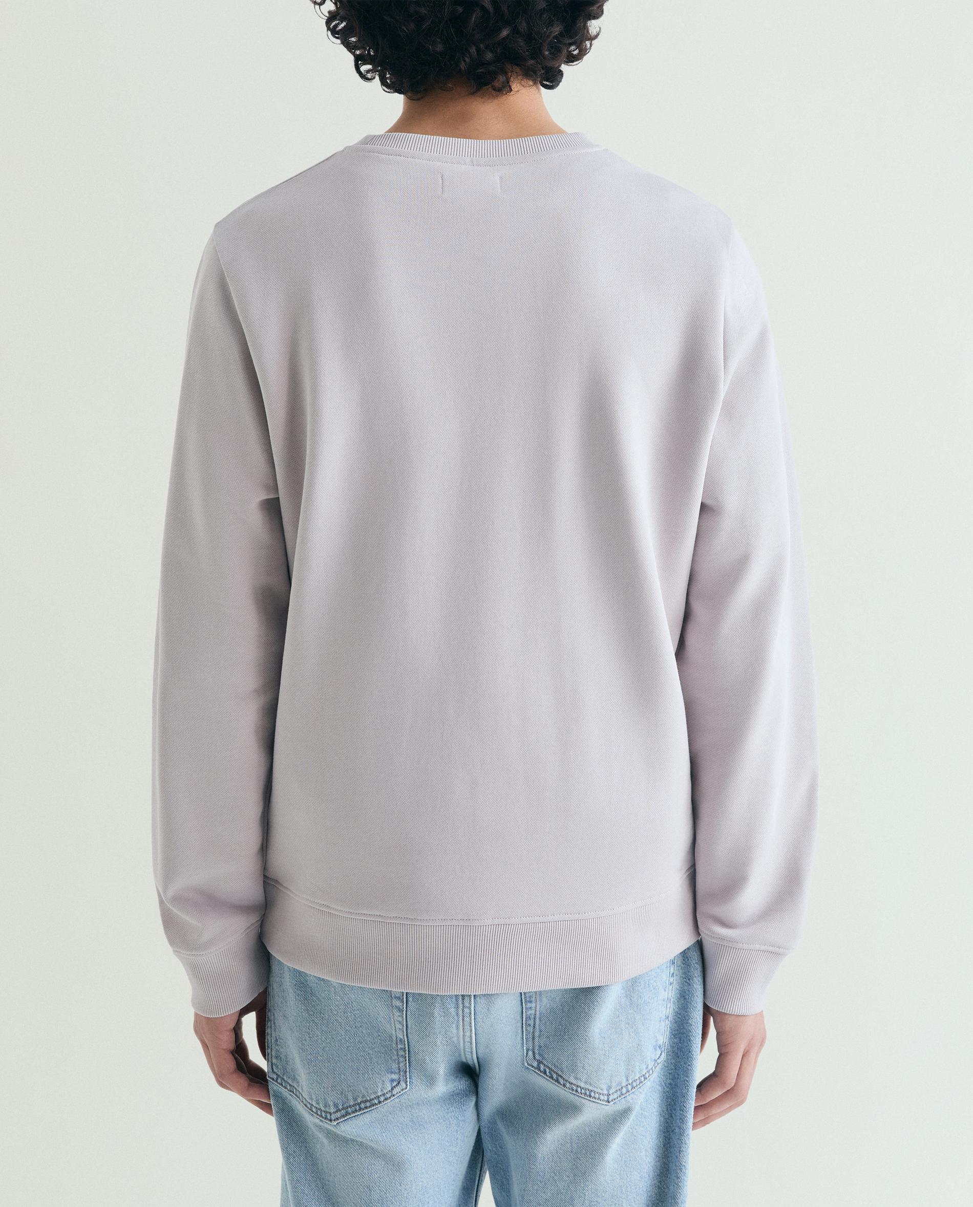 Sweatshirt com Gola Redonda e Logo Bordado Malva-2