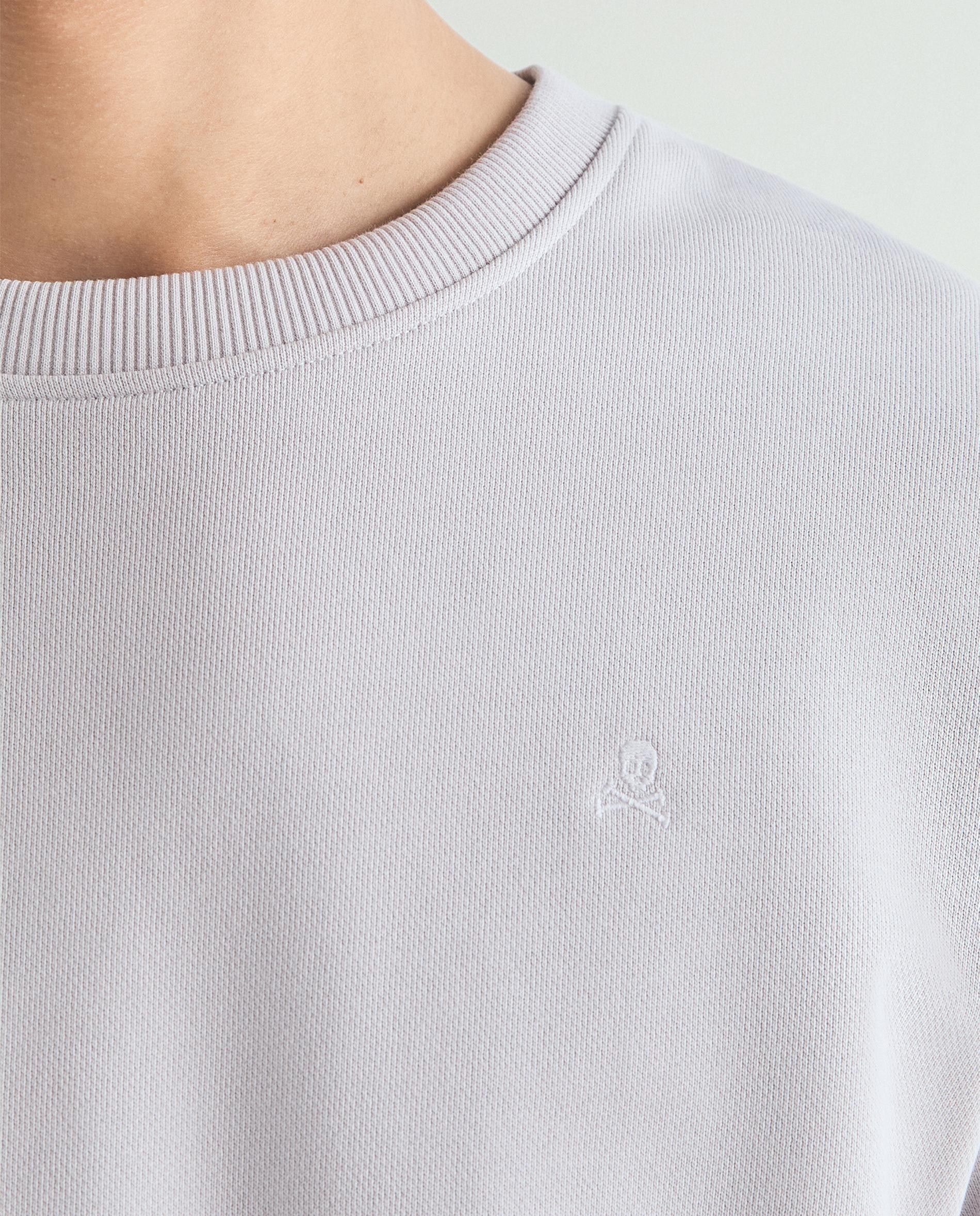 Sweatshirt com Gola Redonda e Logo Bordado Malva-4