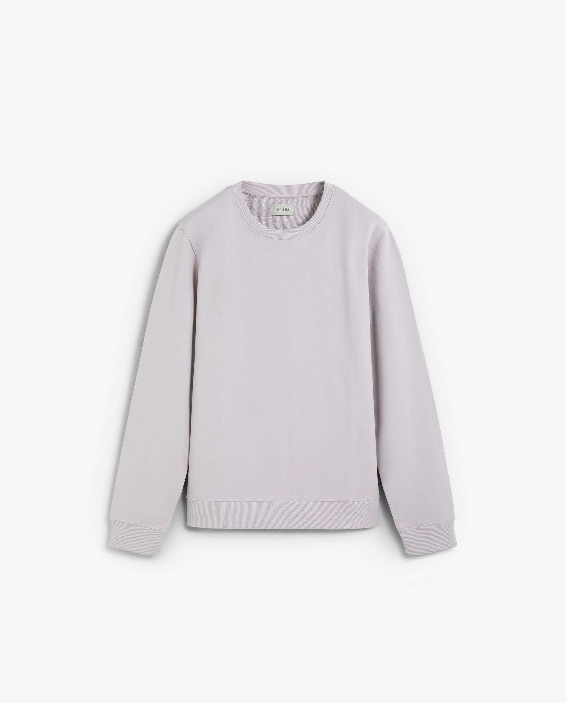 Sweatshirt com Gola Redonda e Logo Bordado Malva-5