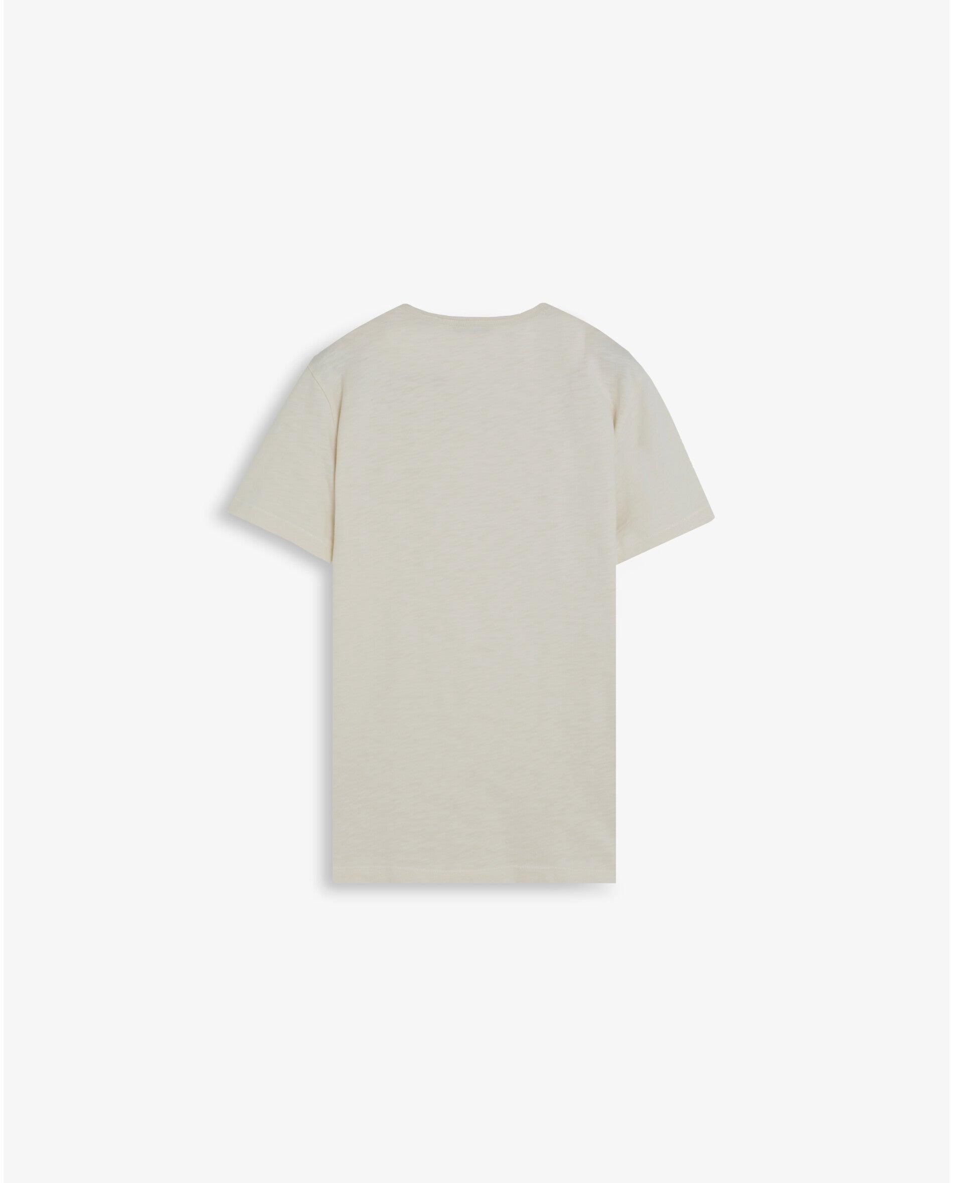 T-shirt de Manga Curta em Algodão com Efeito Lavado Branco-5