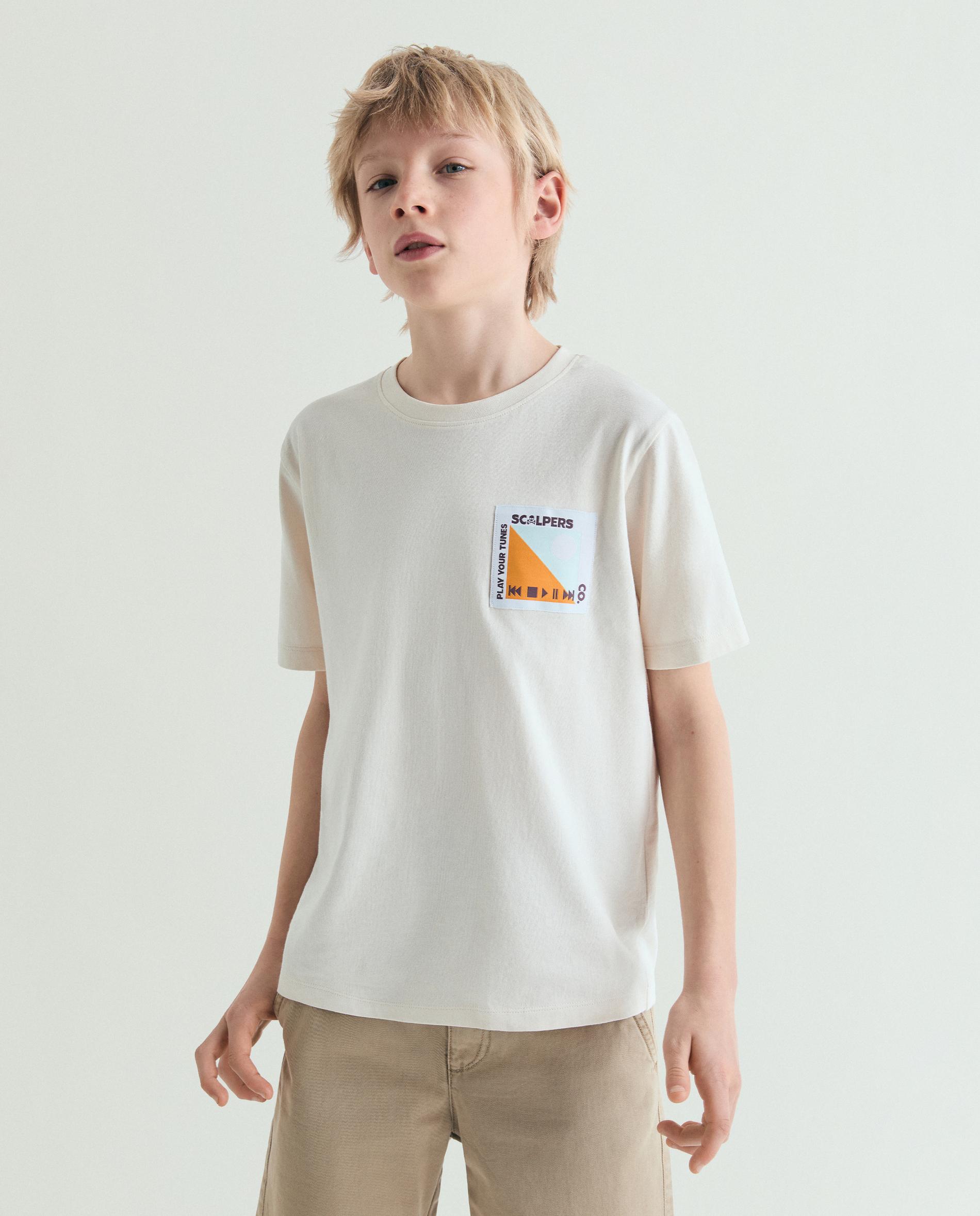 Imagem 0 de T-shirt Infantil de Manga Curta com Print Posterior