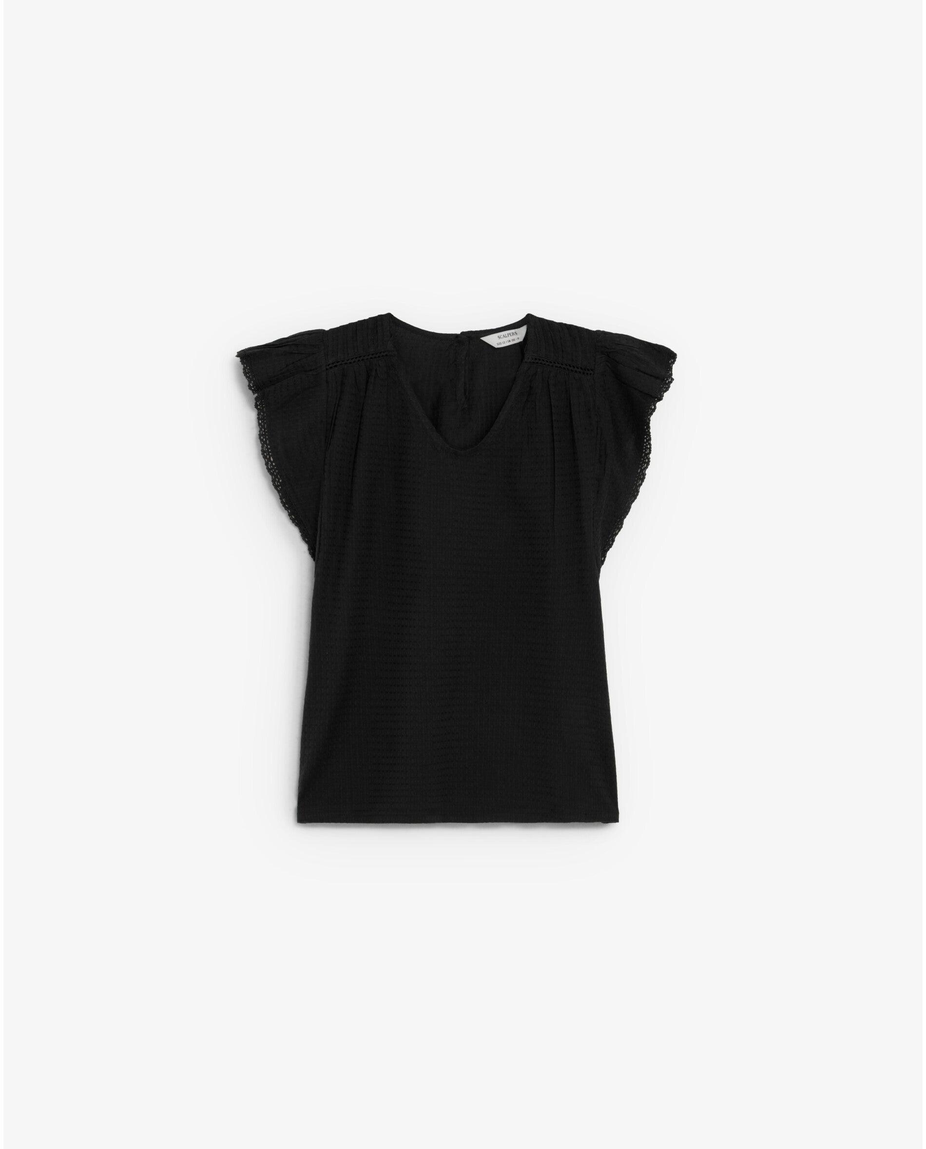 Imagem 0 de Blusa Infantil com Folhos e Gola em V