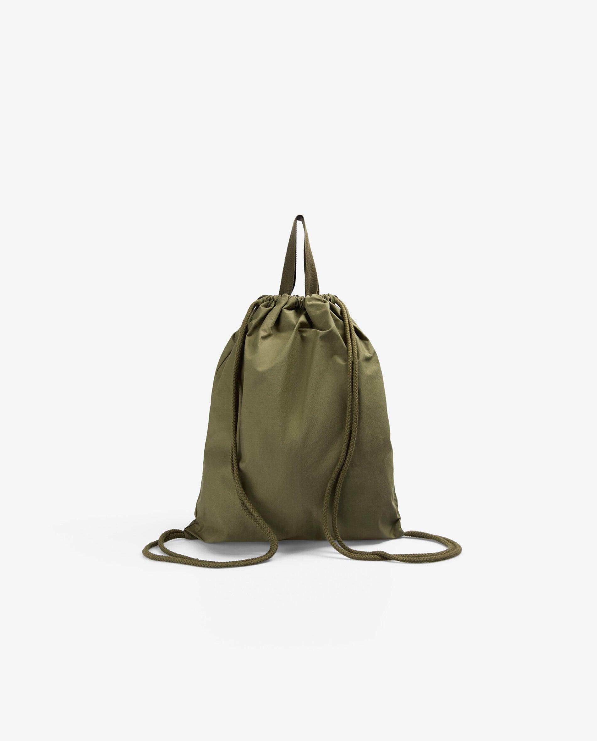 Mochila Infantil de Cordas com Bolso Interior Scalpers Caqui-2