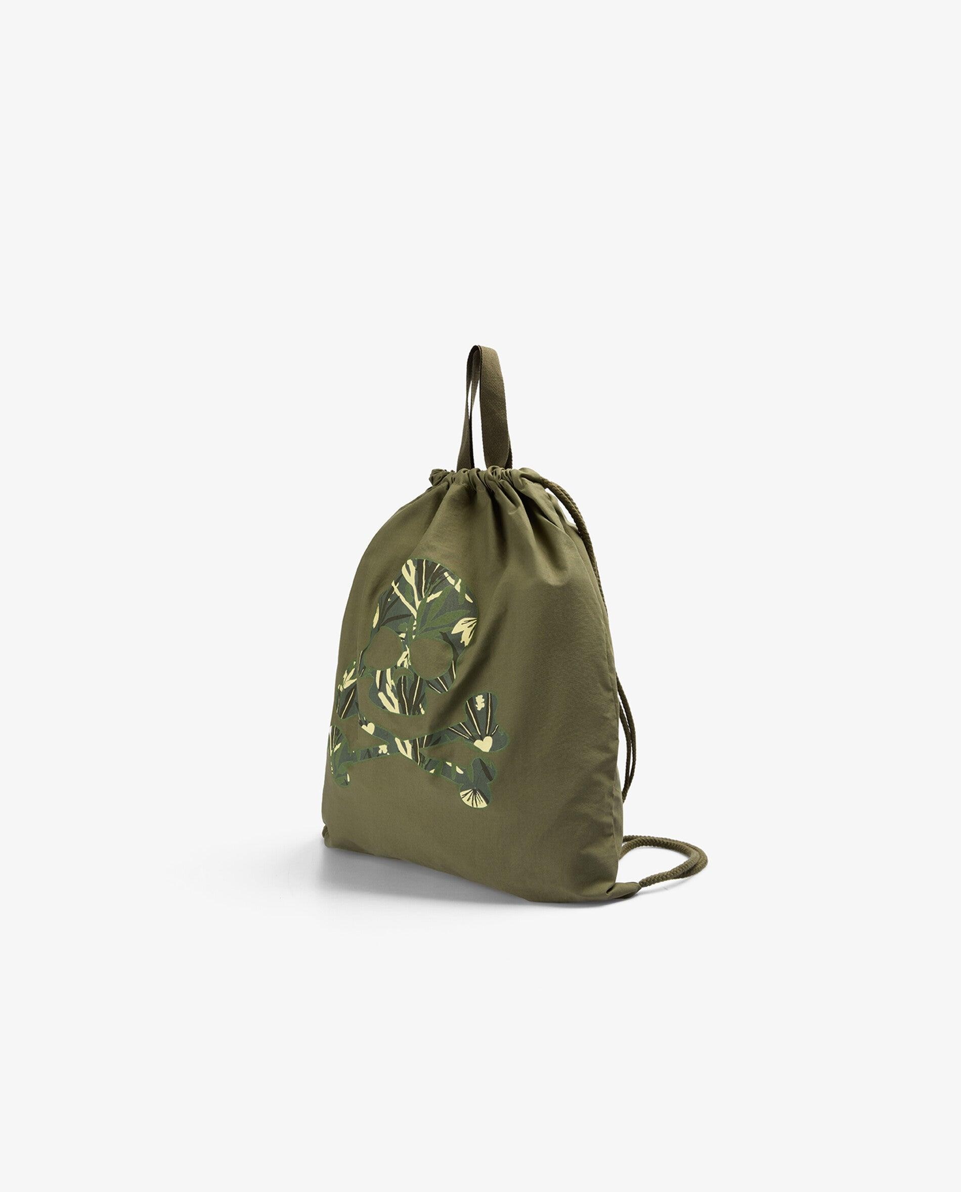 Mochila Infantil de Cordas com Bolso Interior Scalpers Caqui-3