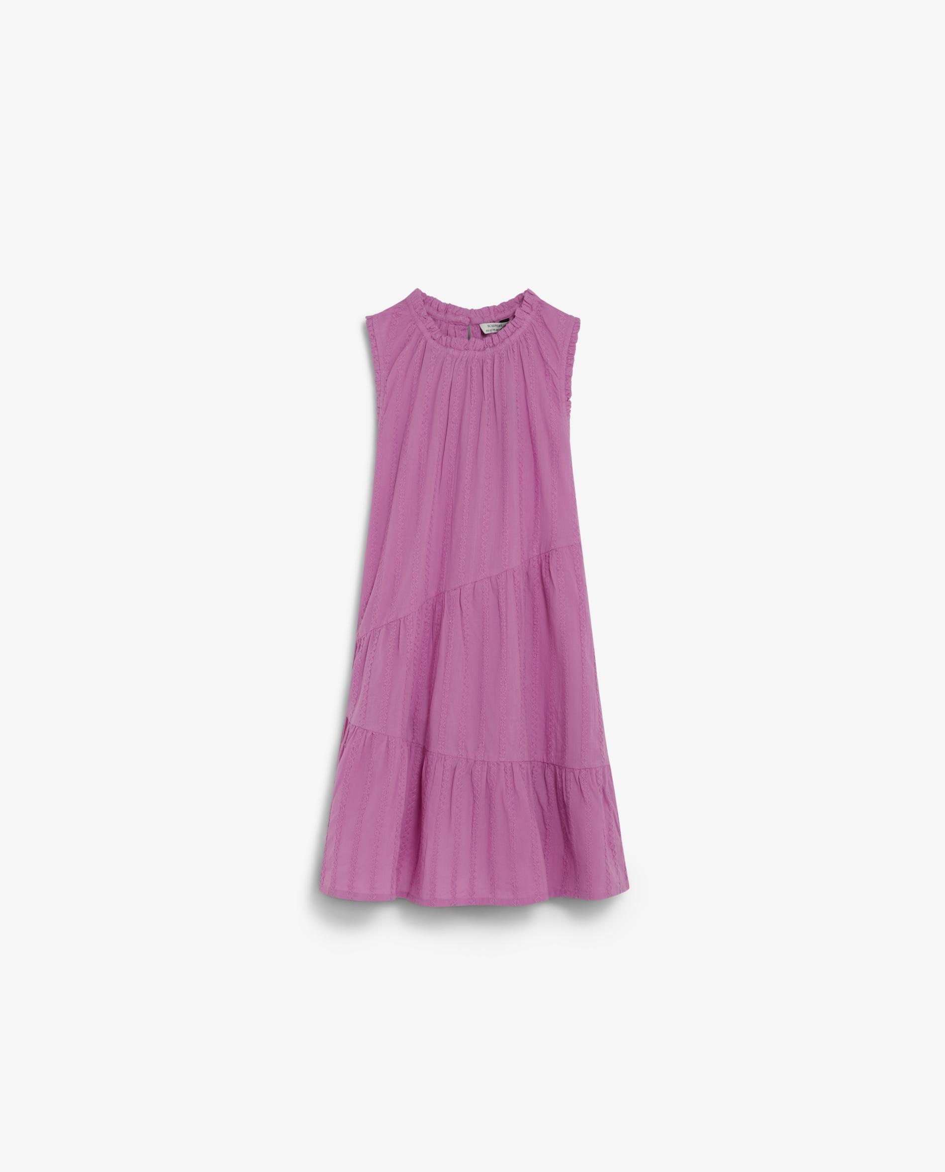 Vestido Infantil sem Mangas com Detalhe de Renda Scalpers Malva-5