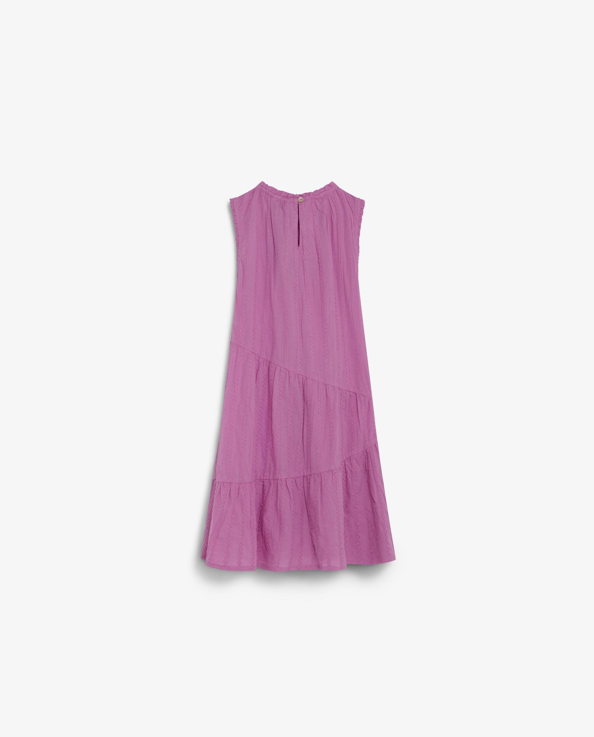 Vestido Infantil sem Mangas com Detalhe de Renda Scalpers Malva-6