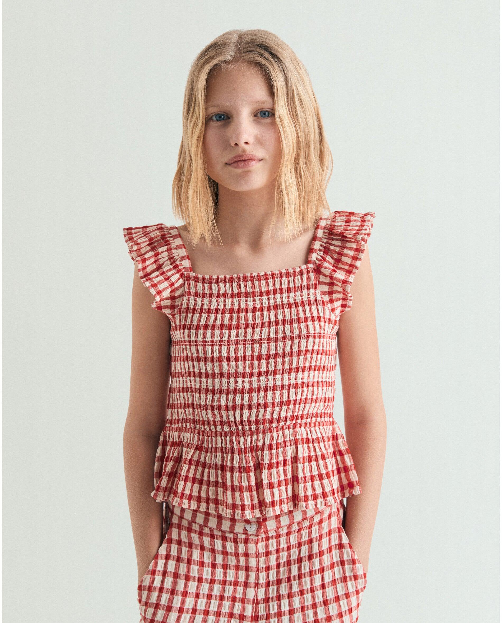 Imagem 0 de Top Infantil Vichy com Folhos