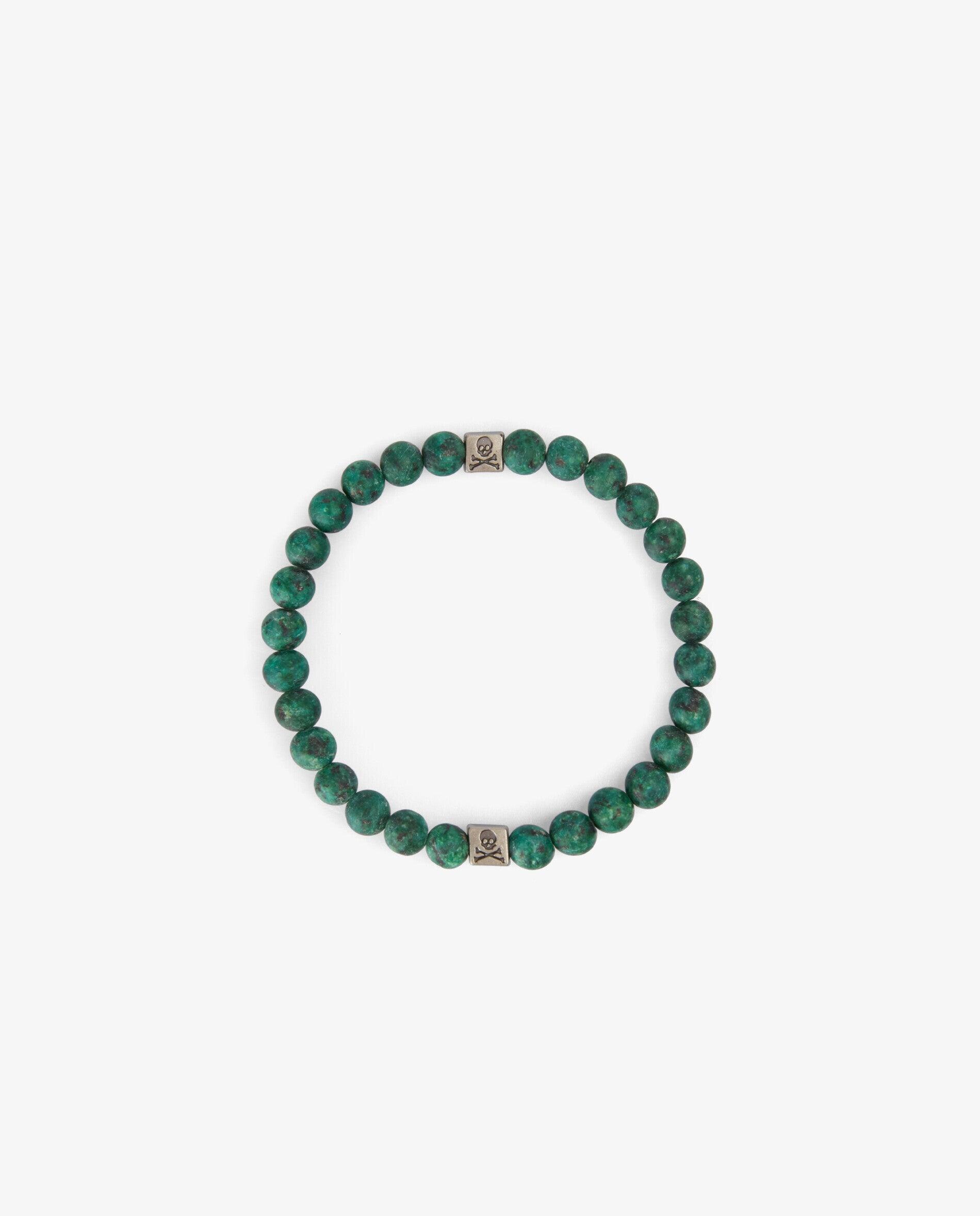 Pulseira Elástica de Pedra Natural Verde-2
