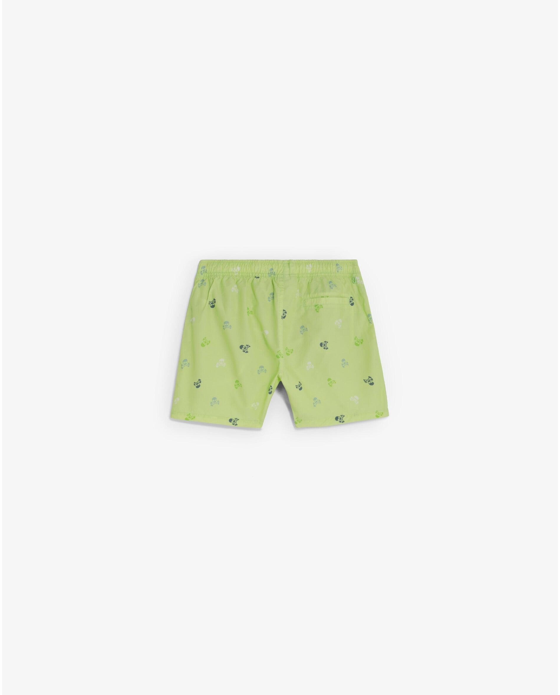Fato de Banho Bermuda Infantil com Estampado de Caveiras Multicolor Lima-2