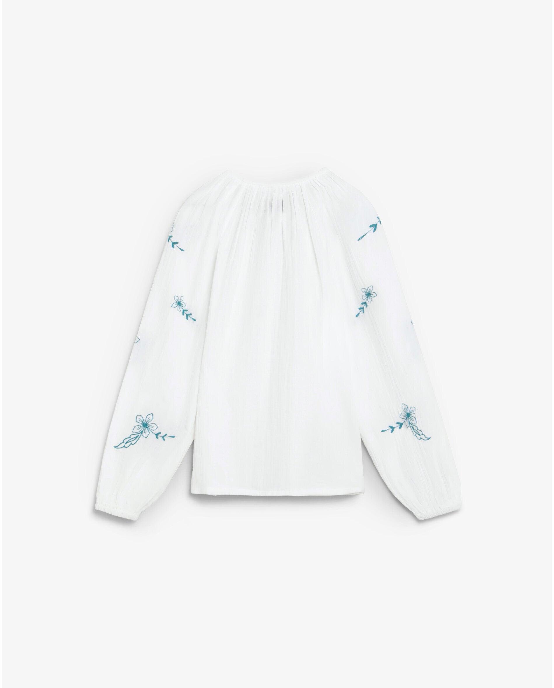 Blusa Infantil Bordada com Punhos Elásticos Scalpers Branco-7