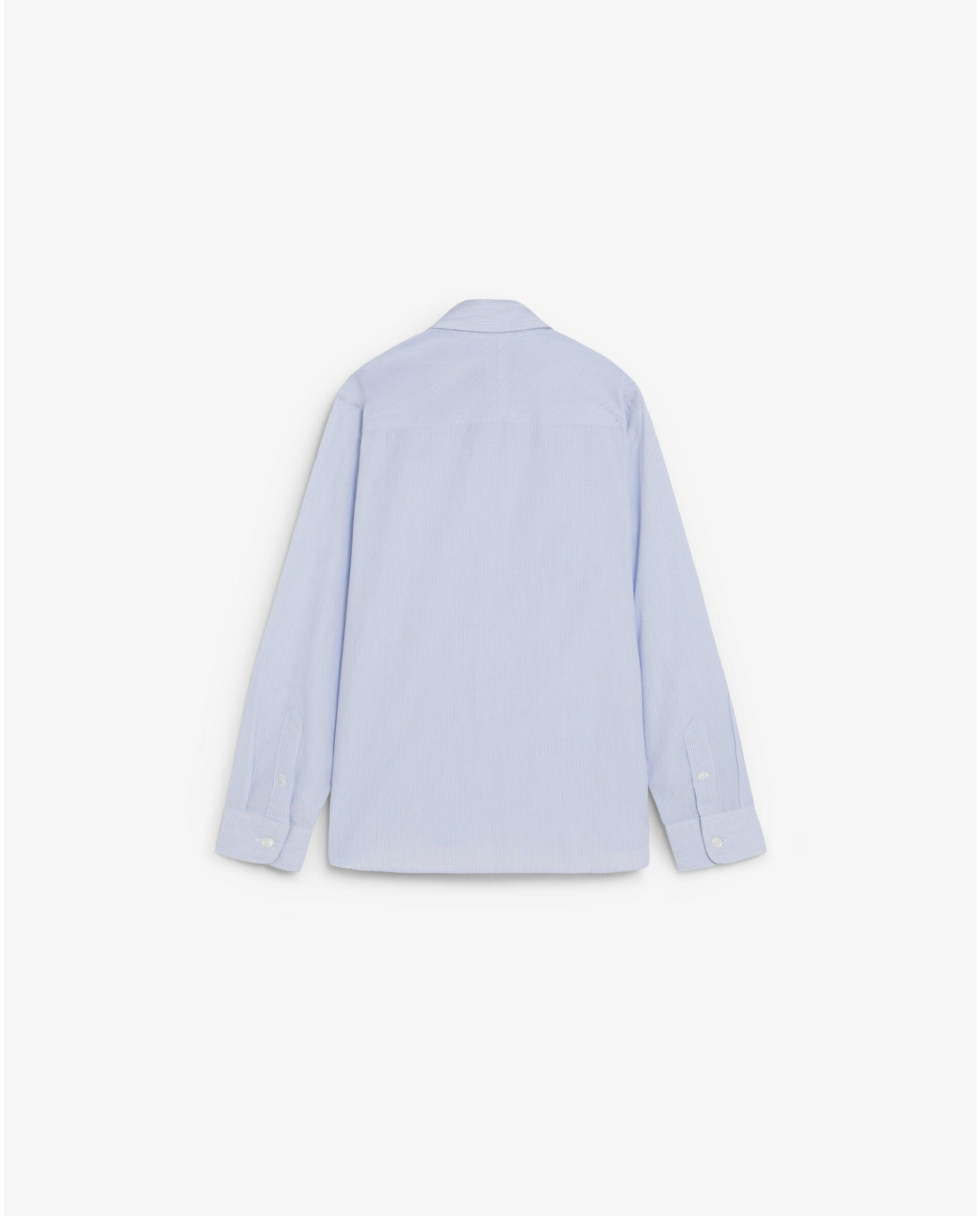 Camisa Infantil em Algodão 100% Às Riscas Scalpers Azul-claro-2