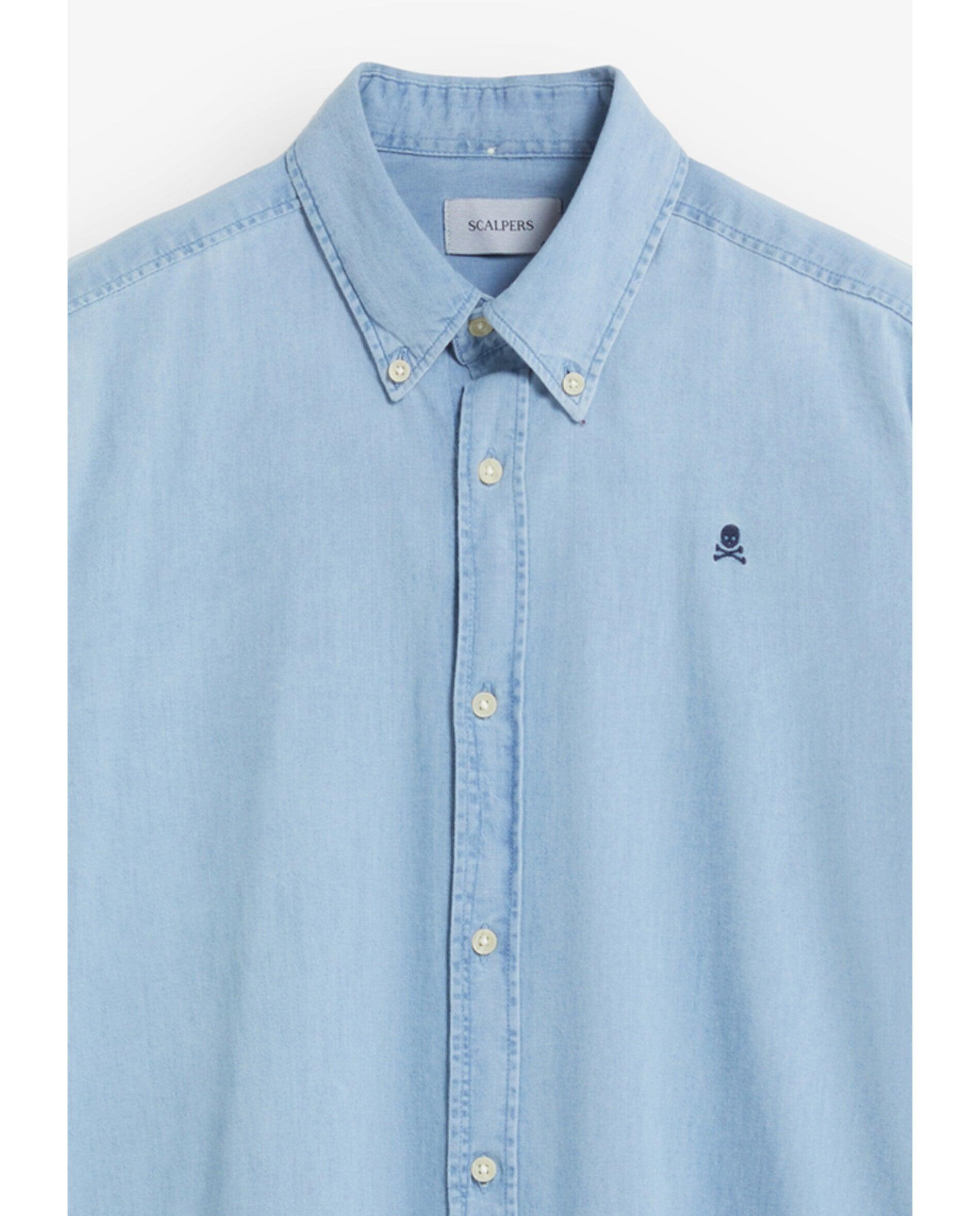 Camisa Jeans de Manga Comprida Índigo-3
