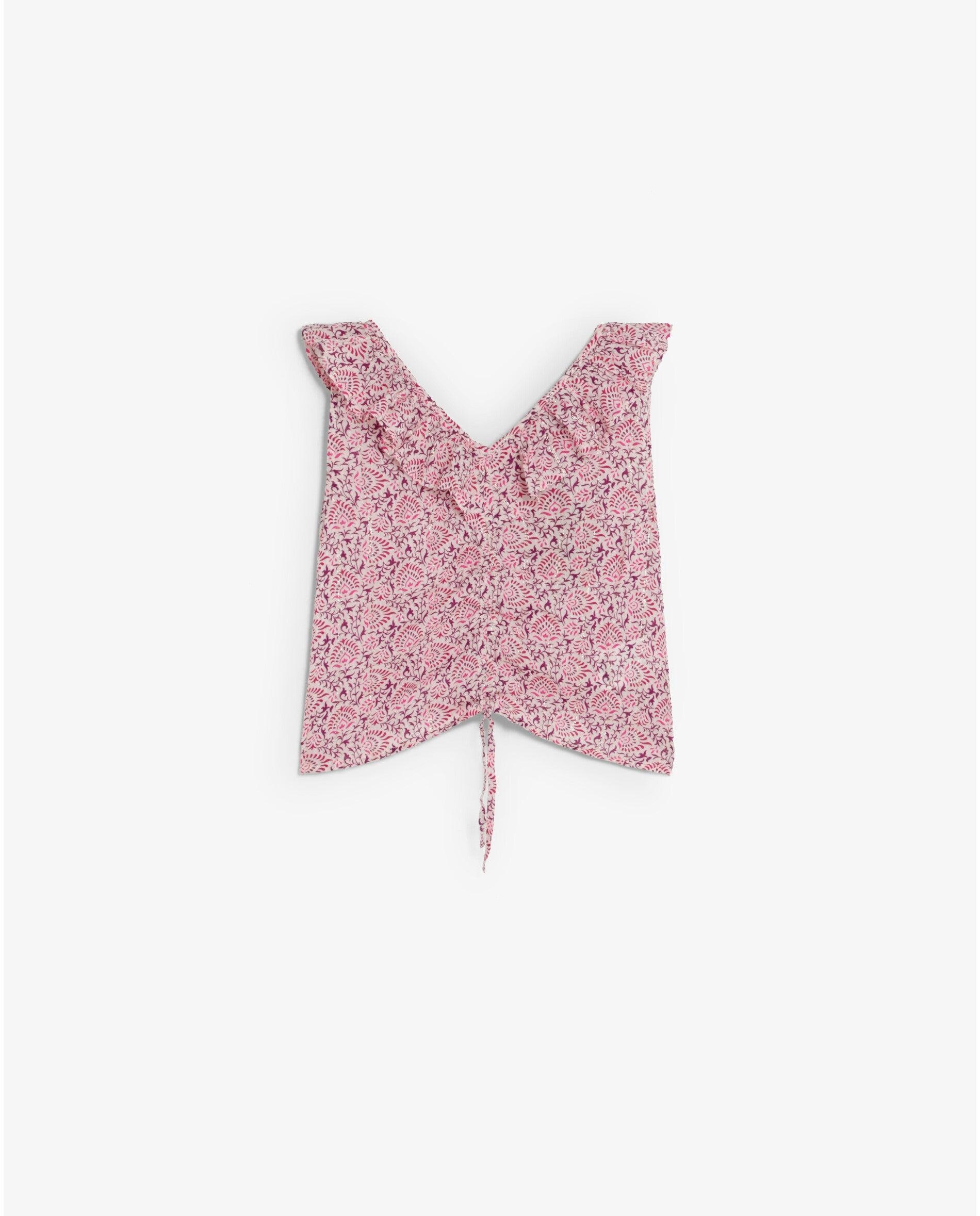 Blusa Infantil Estampada com Folho no Decote Scalpers Rosa-1