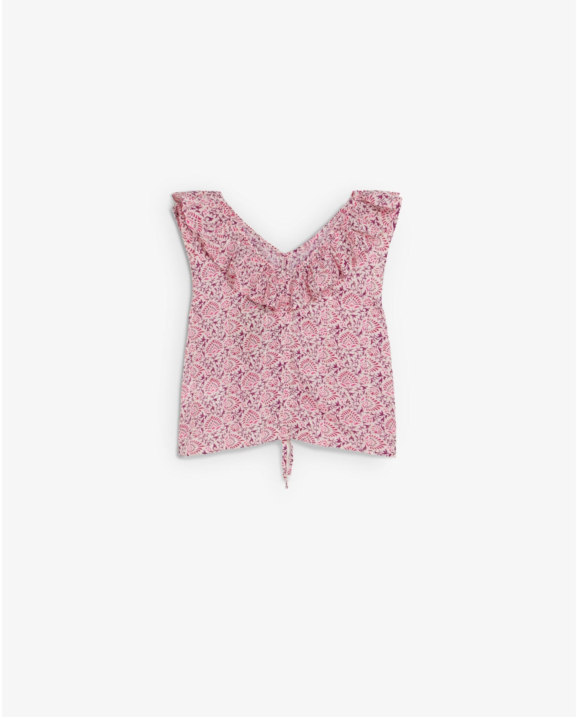 Blusa Infantil Estampada com Folho no Decote Scalpers Rosa-2