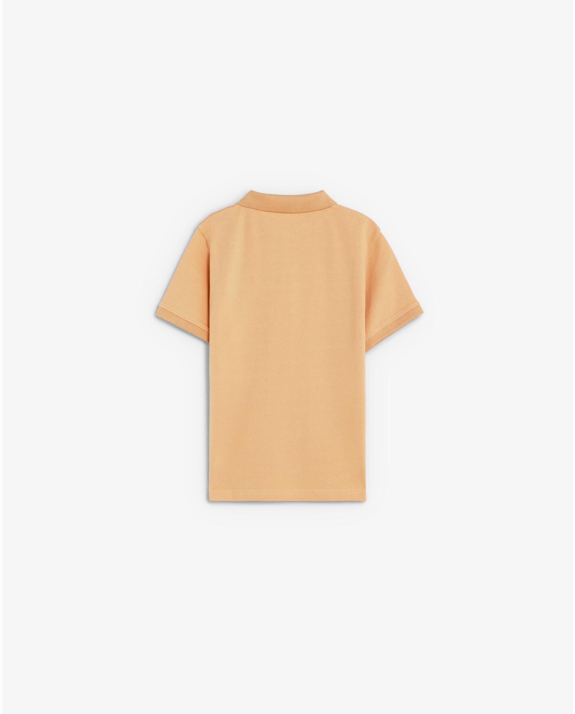 Polo Regular Fit Infantil de Manga Curta Pêssego-2