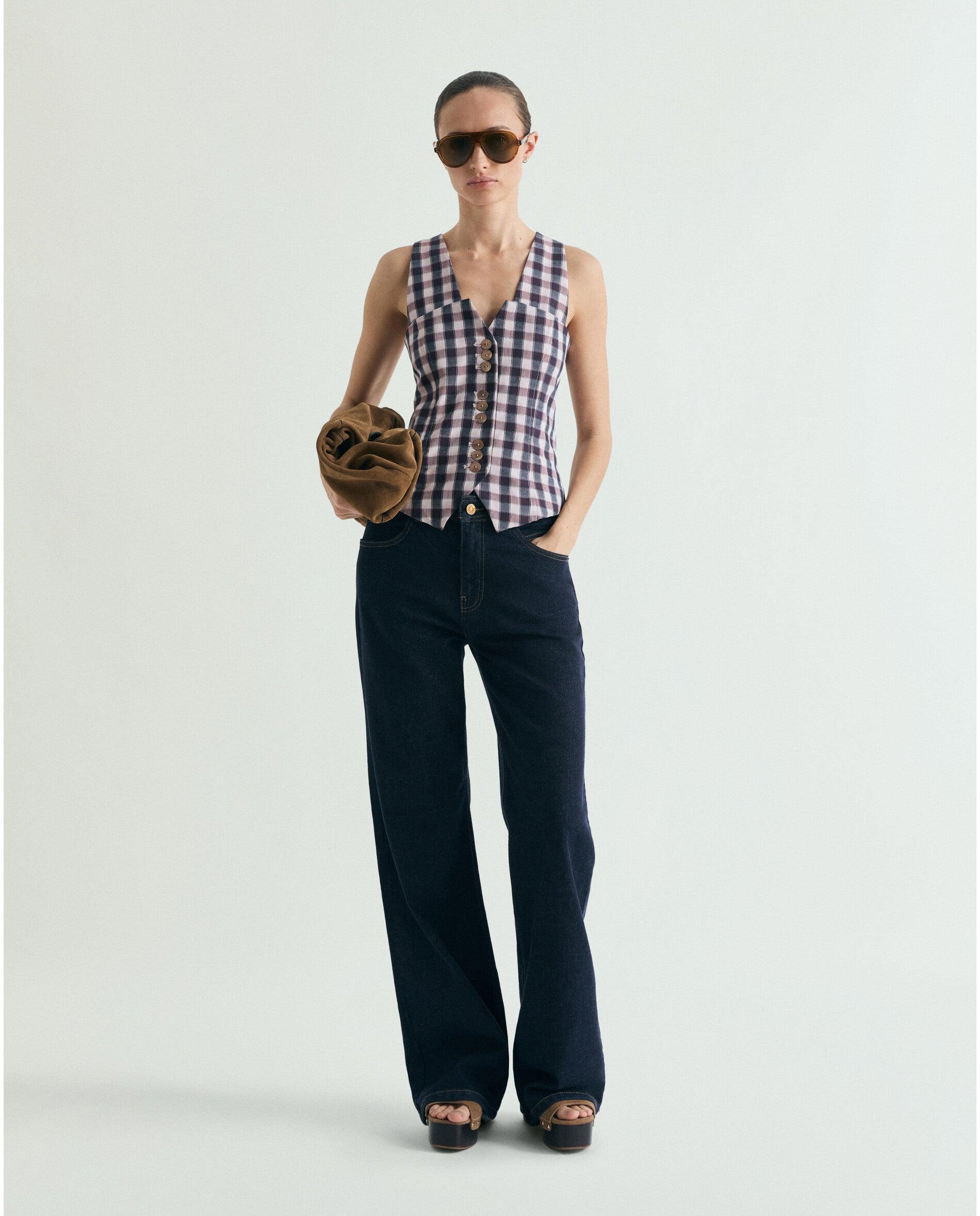 Colete Slim Fit Aos Quadrados Vichy Multicolor-4