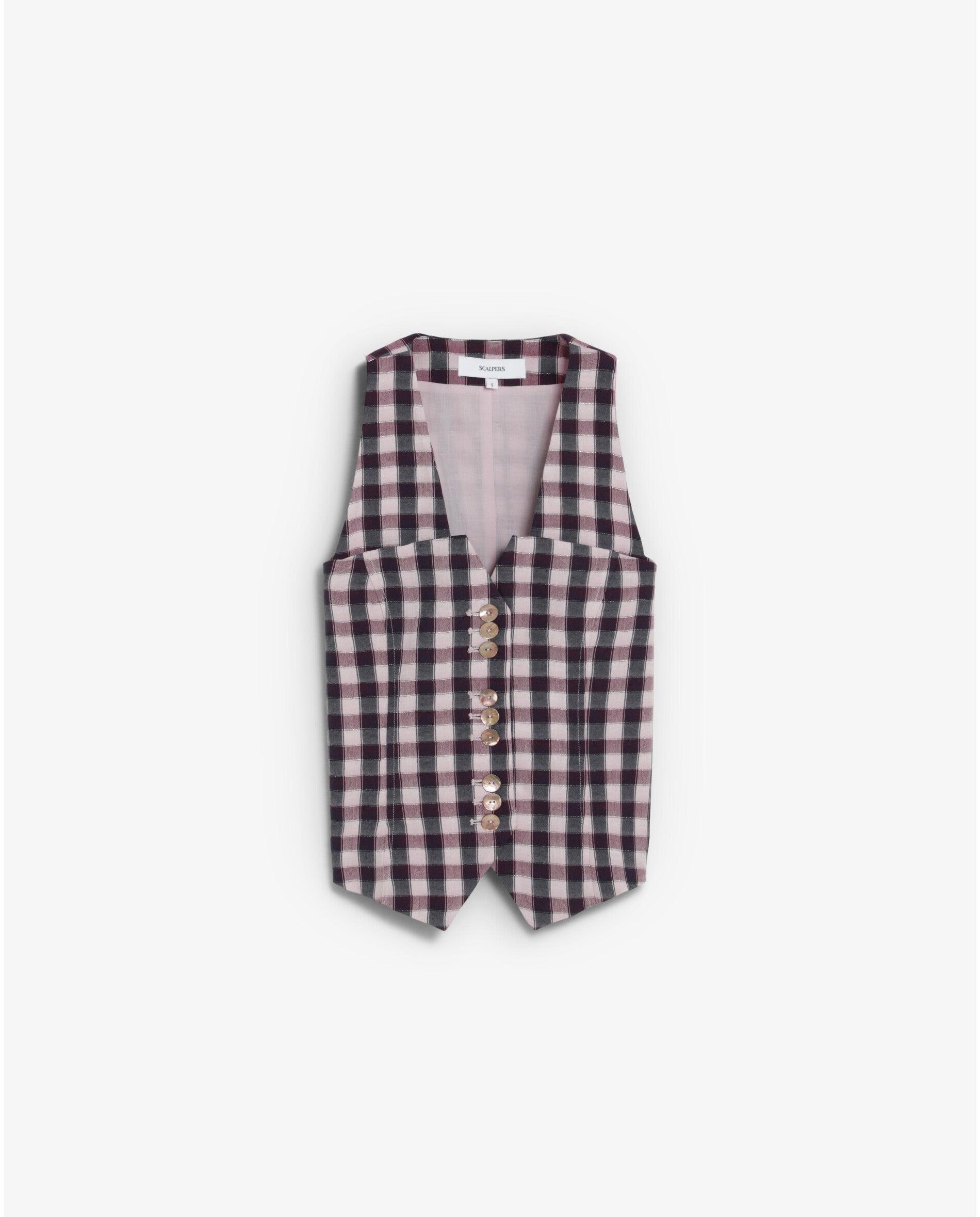 Colete Slim Fit Aos Quadrados Vichy Multicolor-6