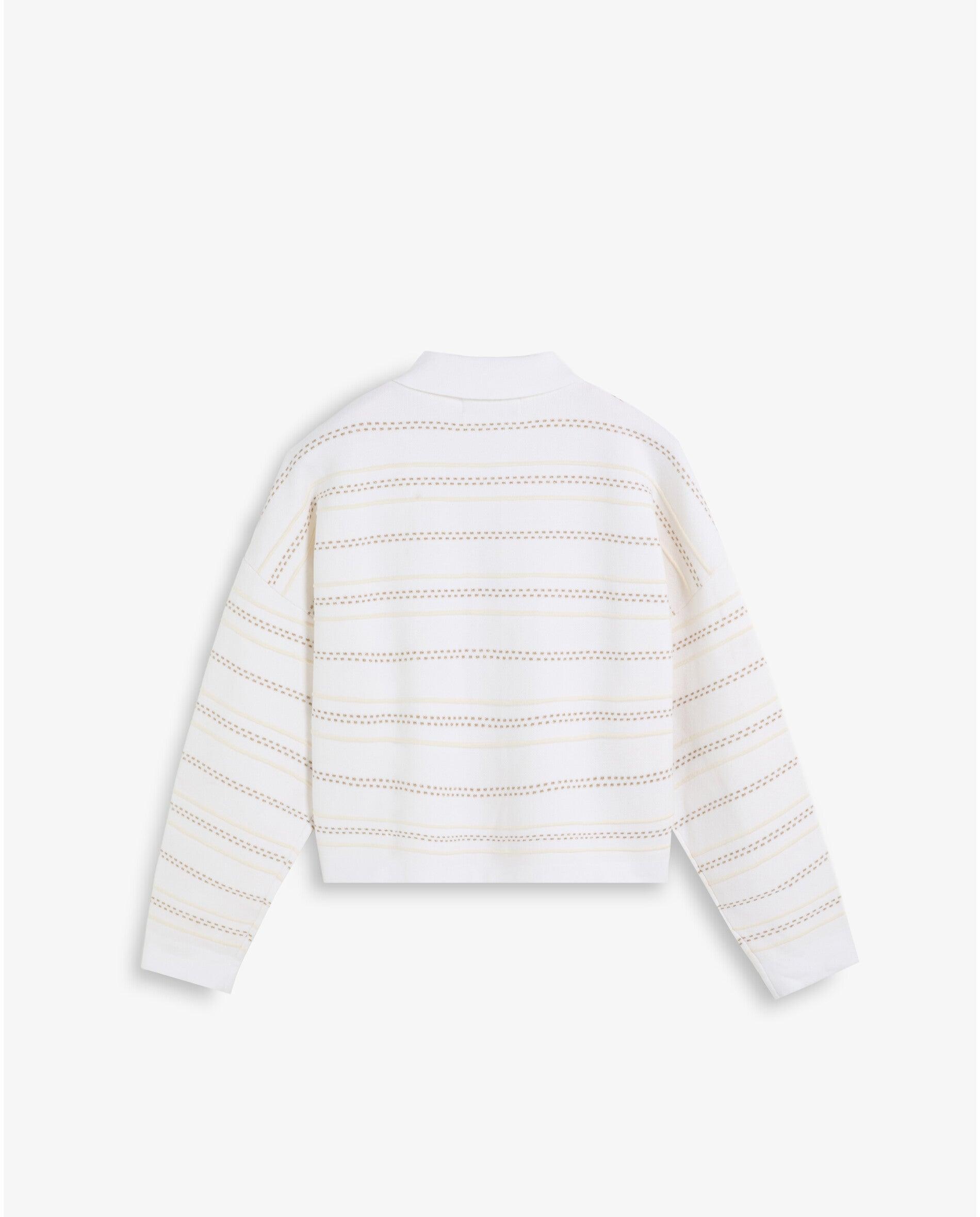 Cárdigan com Gola Tipo Camisa e Bolsos Patch Cru-5