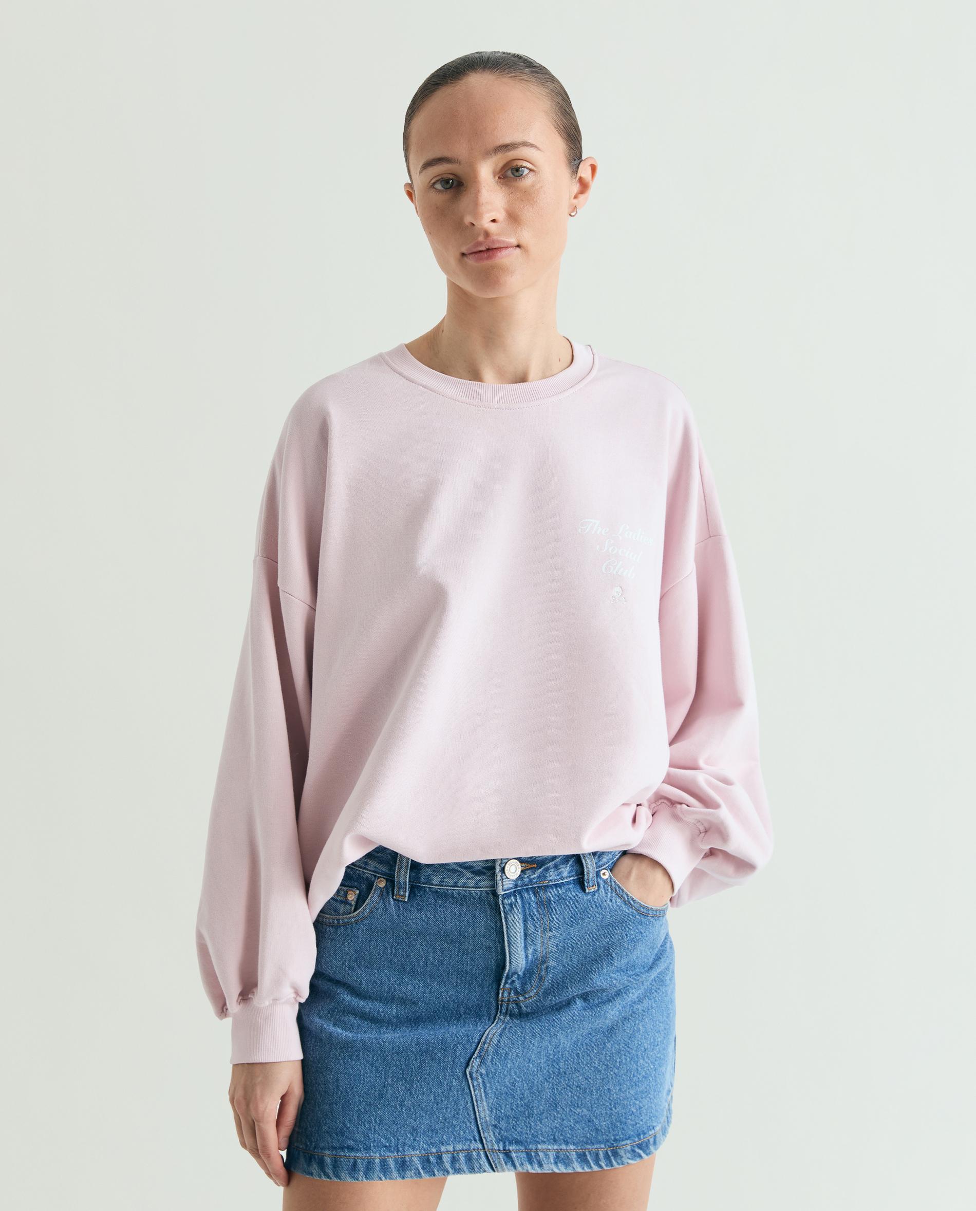 Imagem 0 de Sweatshirt com Print Posterior e Mangas Abalonadas
