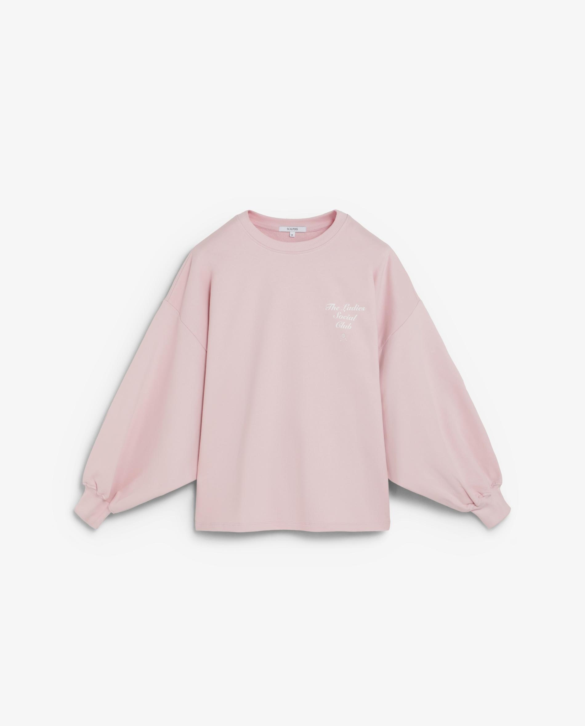 Sweatshirt com Print Posterior e Mangas Abalonadas Lilás-5