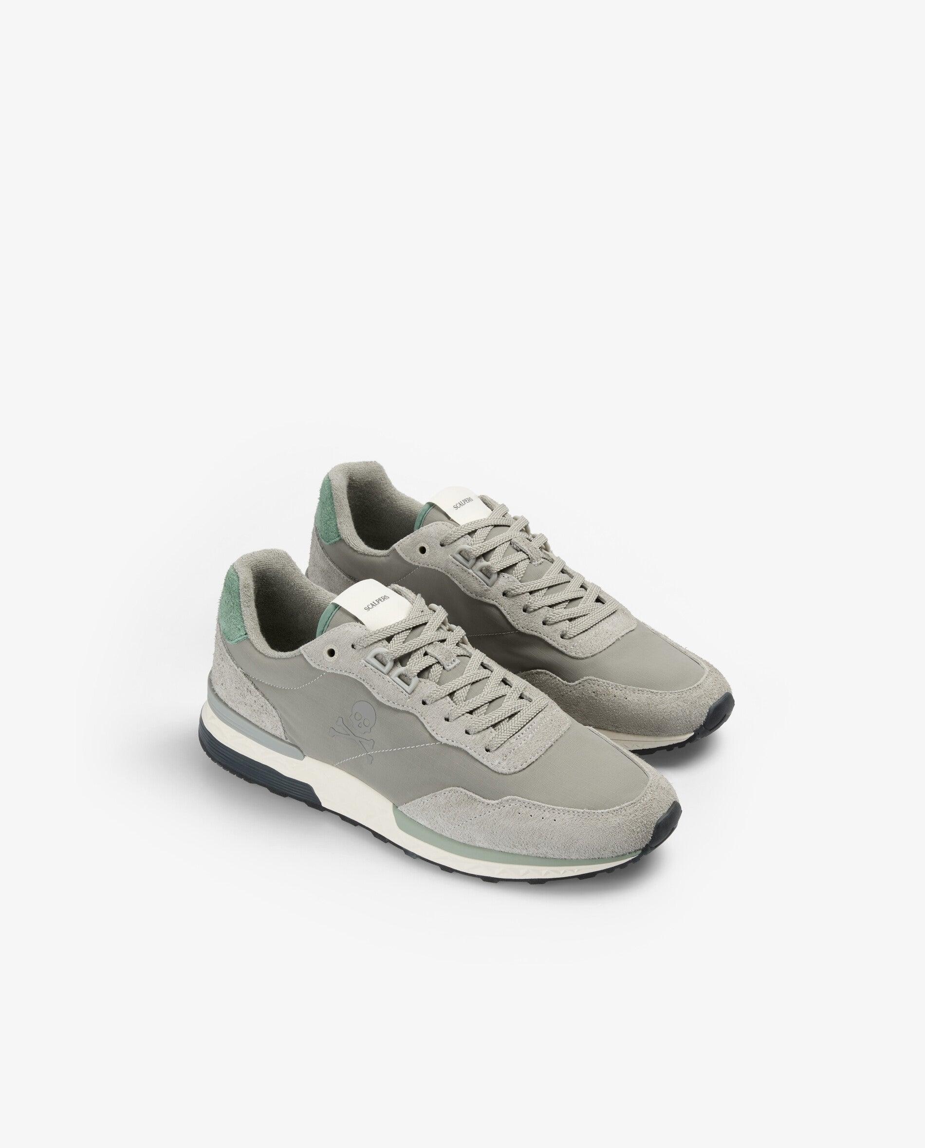 Desportivas Combinadas com Atacadores Cinzento/Verde-2