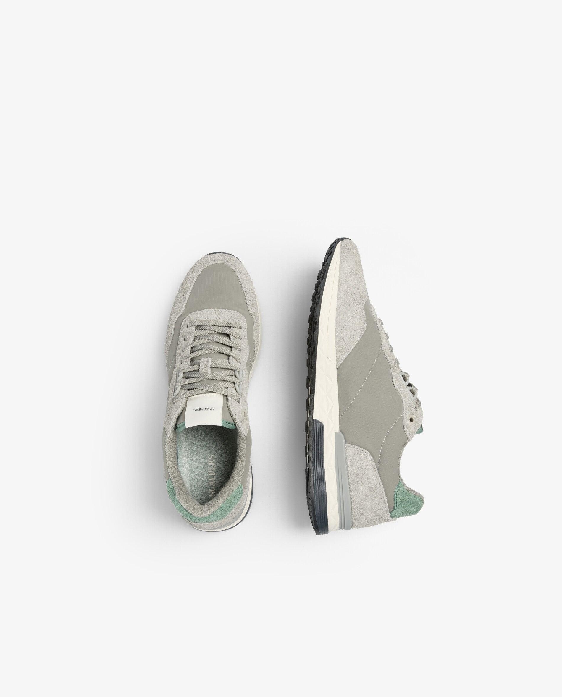 Desportivas Combinadas com Atacadores Cinzento/Verde-8