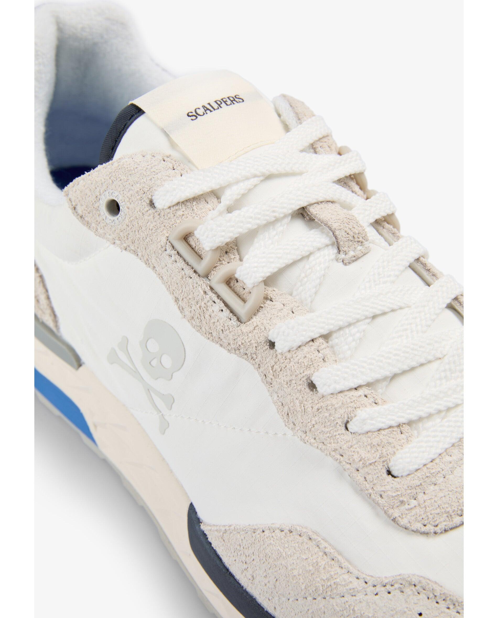 Desportivas Combinadas com Atacadores Branco / Azul-6