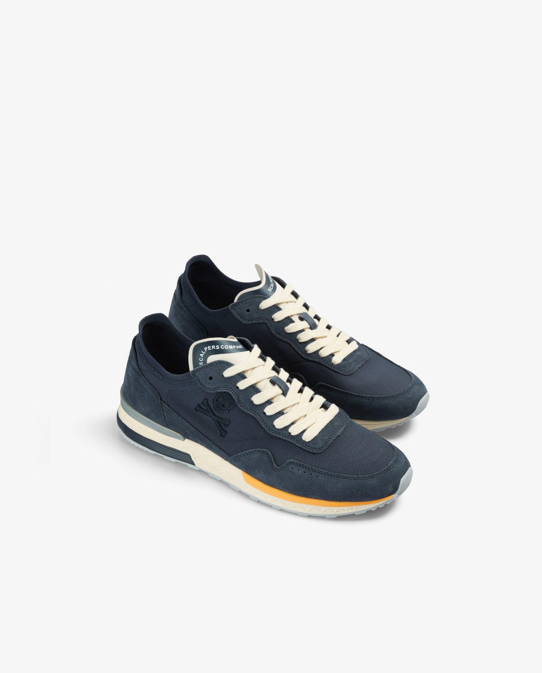 Desportivas Combinadas com Atacadores em Contraste Navy-2