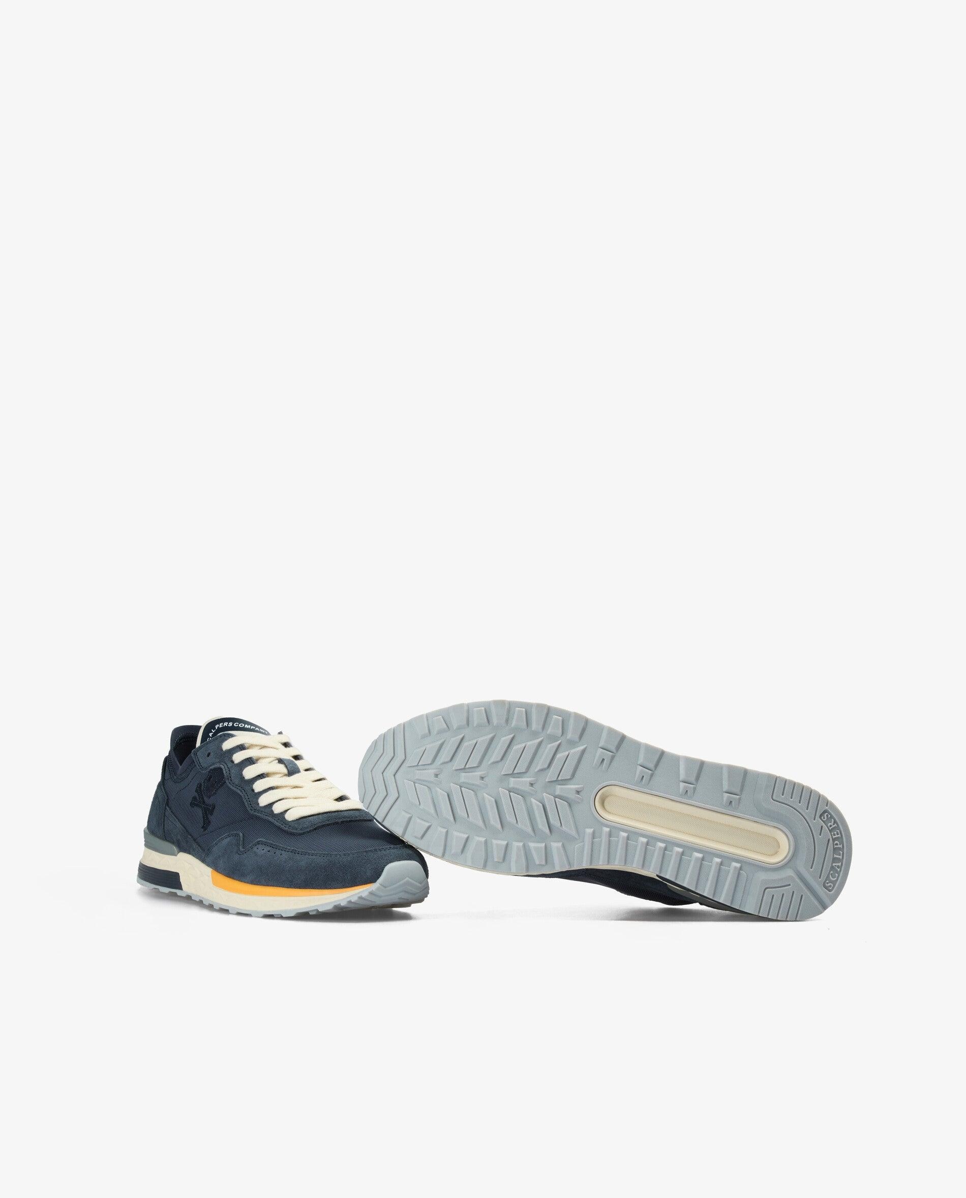 Desportivas Combinadas com Atacadores em Contraste Navy-4