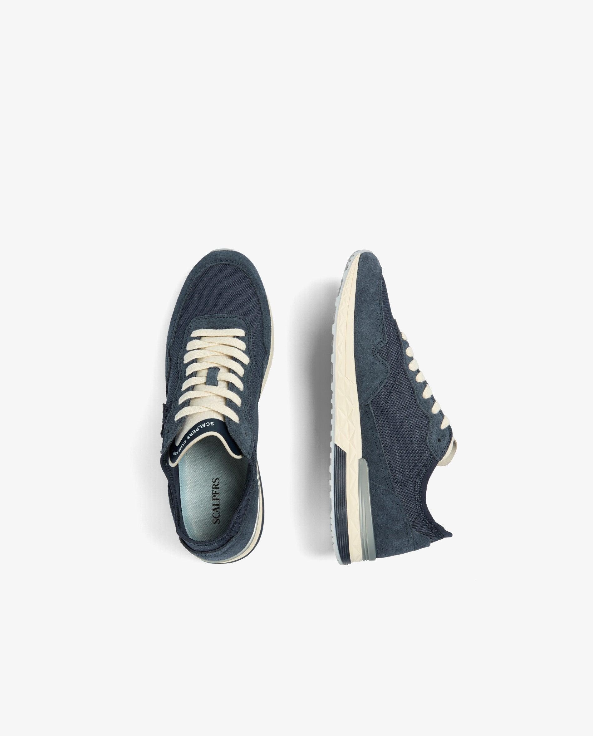 Desportivas Combinadas com Atacadores em Contraste Navy-8