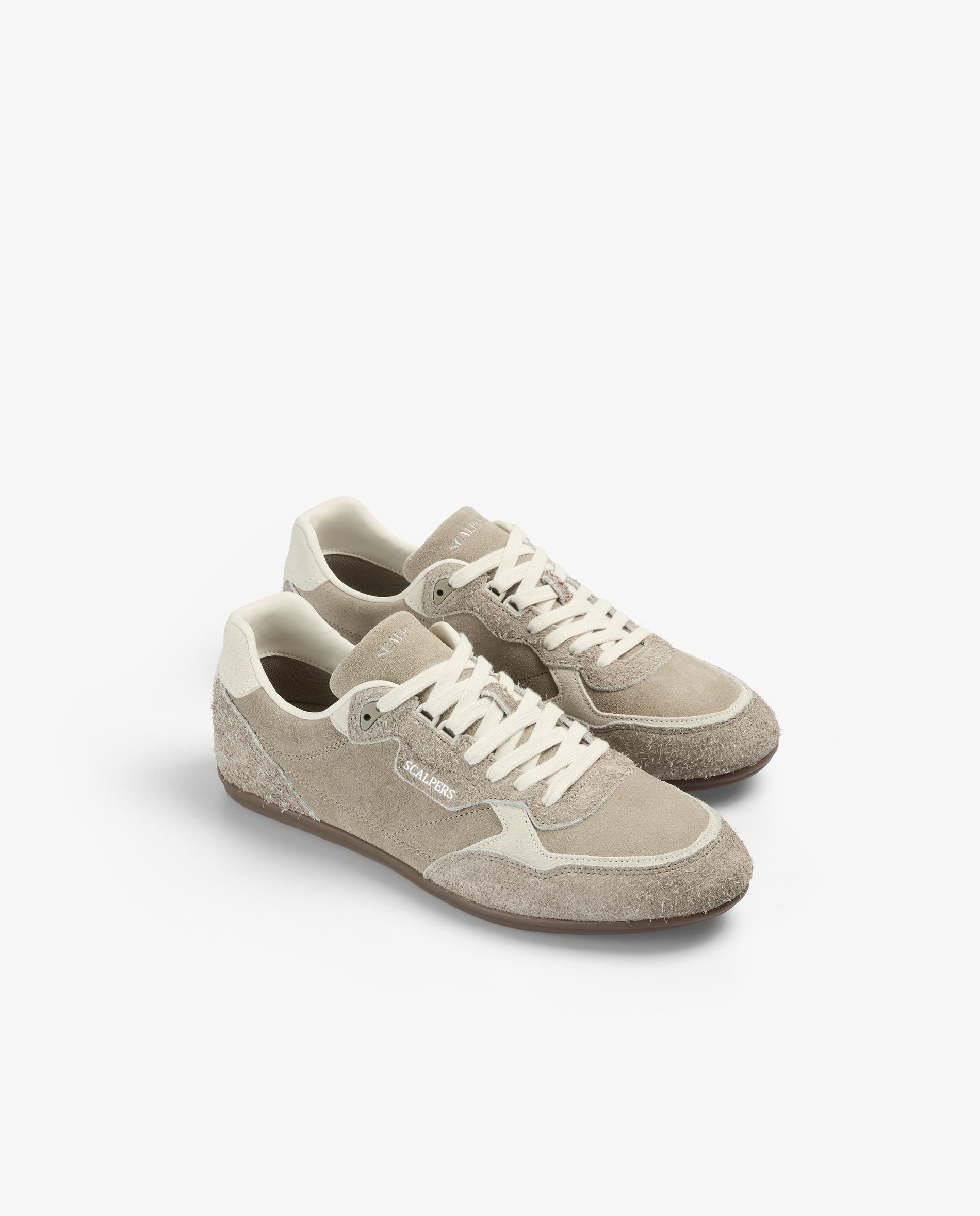 Sapatilhas Desportivas Combinadas com Atacadores Taupe-2