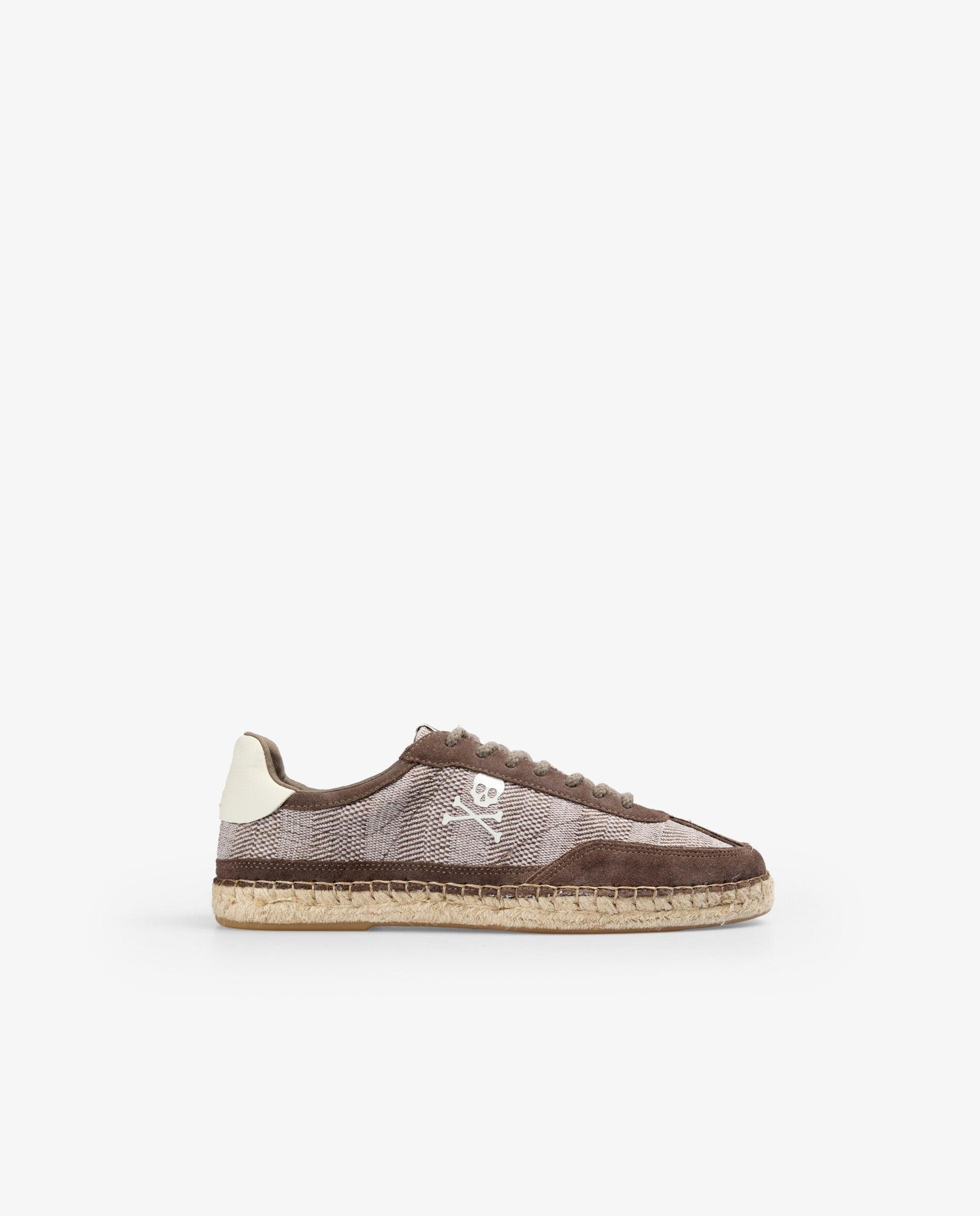 Sapatilhas Retro Estilo Alpercata com Sola de Juta Taupe-1