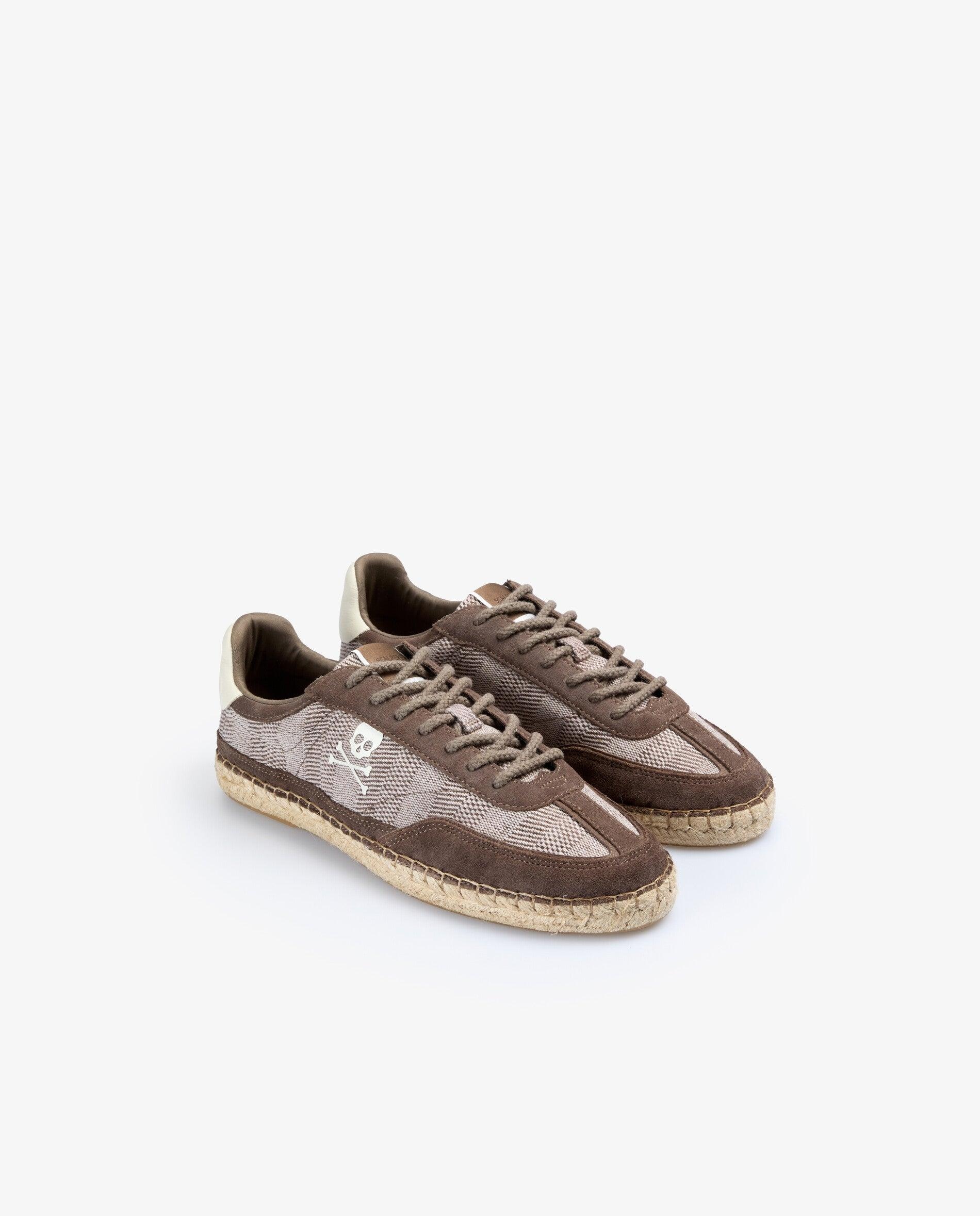 Sapatilhas Retro Estilo Alpercata com Sola de Juta Taupe-2