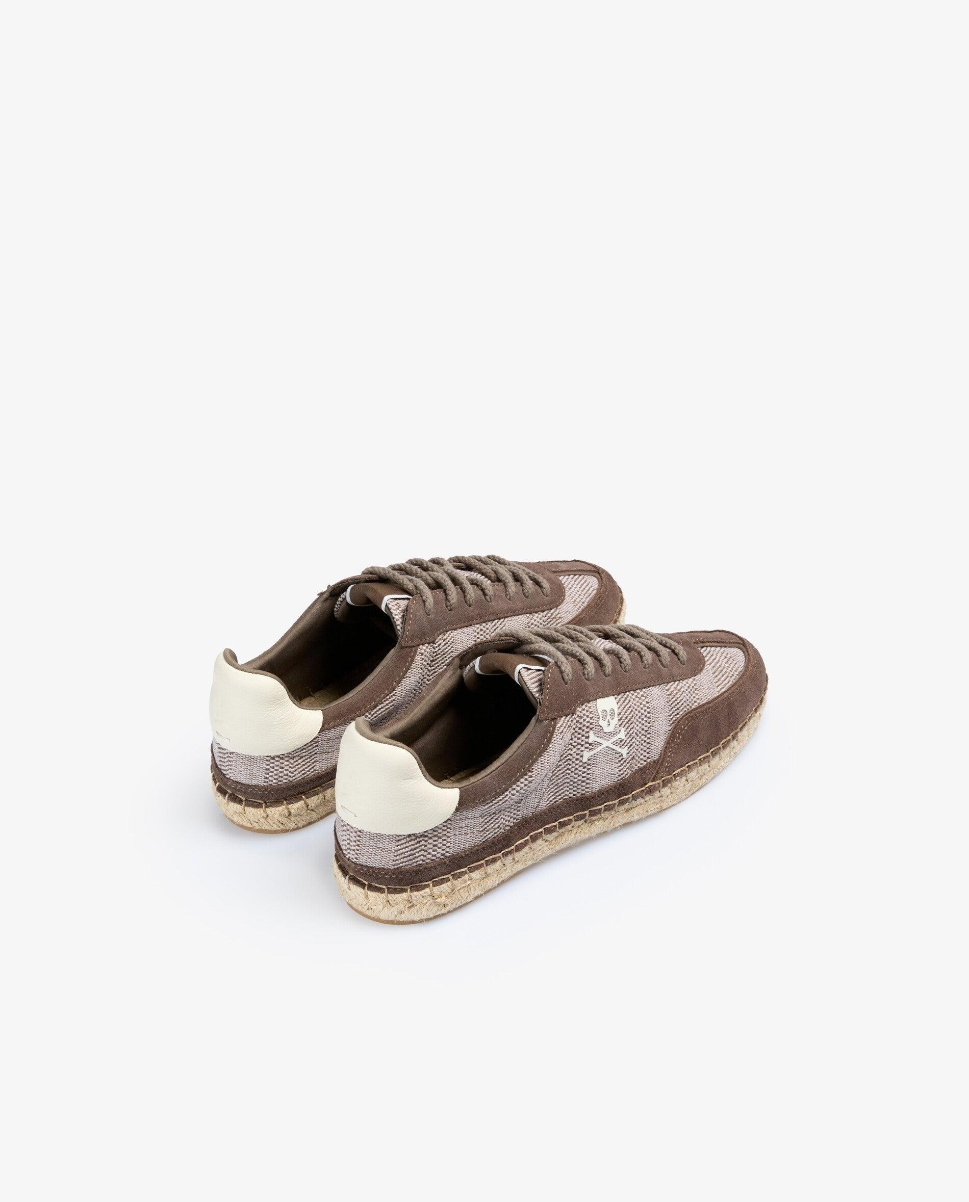 Sapatilhas Retro Estilo Alpercata com Sola de Juta Taupe-3