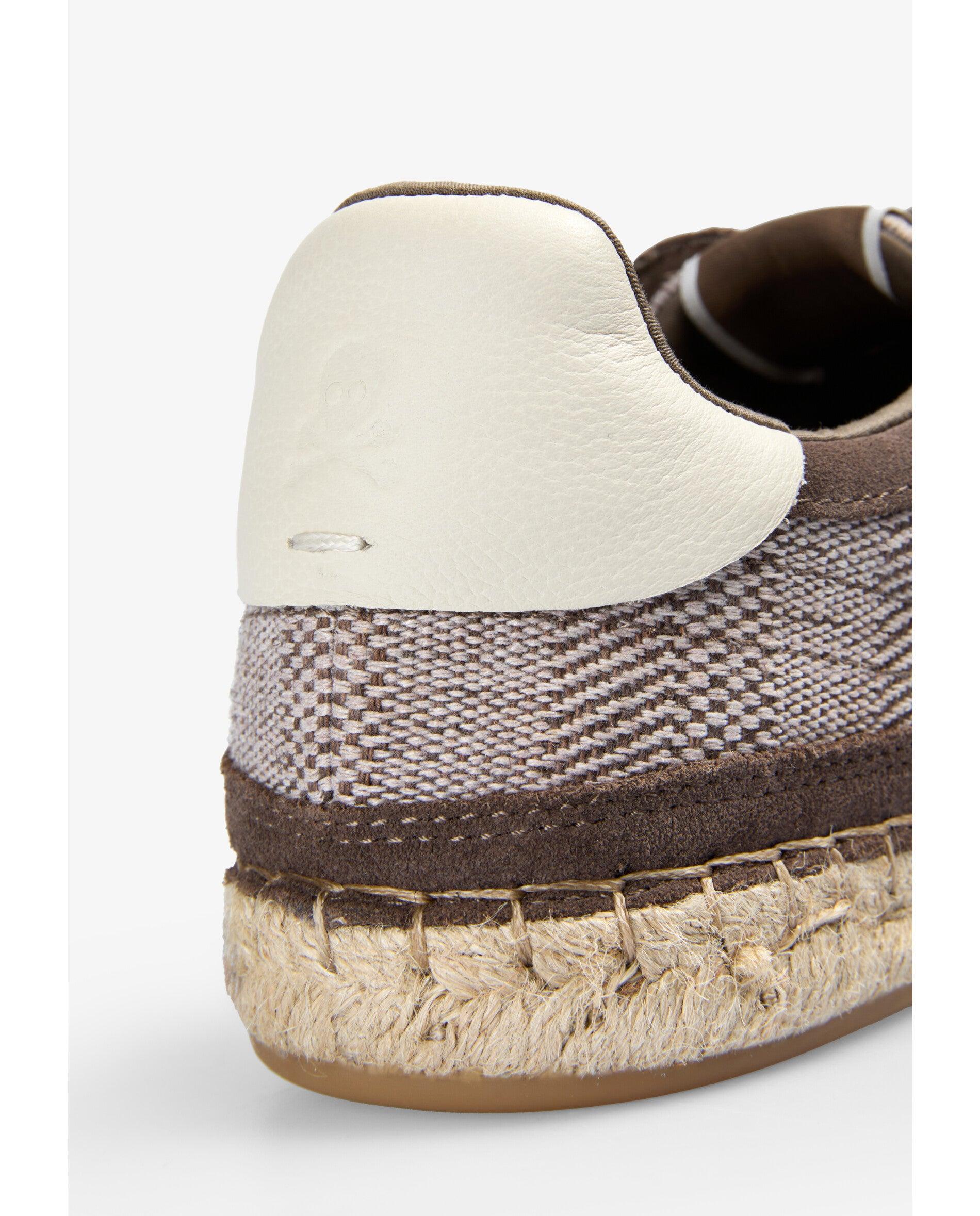 Sapatilhas Retro Estilo Alpercata com Sola de Juta Taupe-6