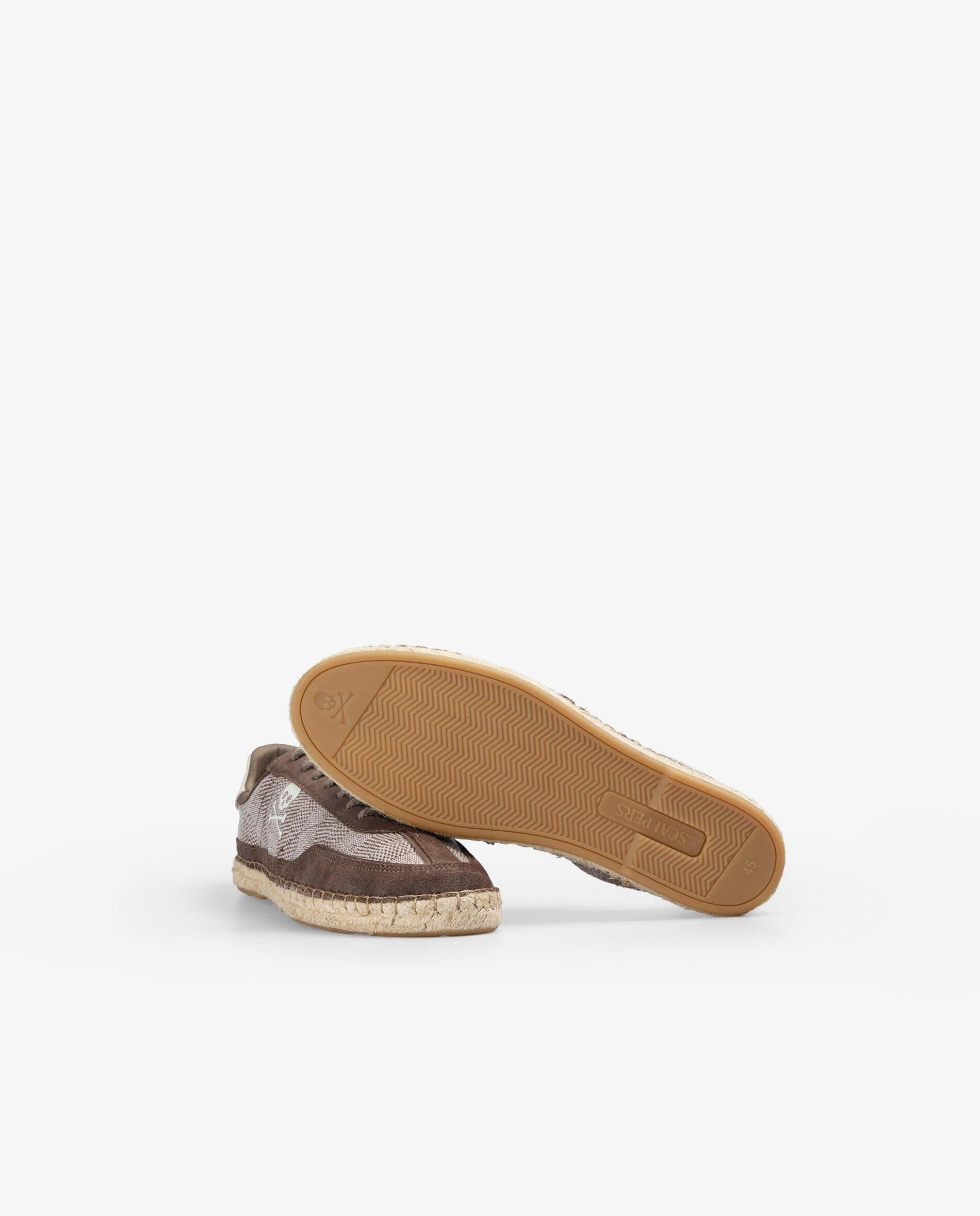 Sapatilhas Retro Estilo Alpercata com Sola de Juta Taupe-7