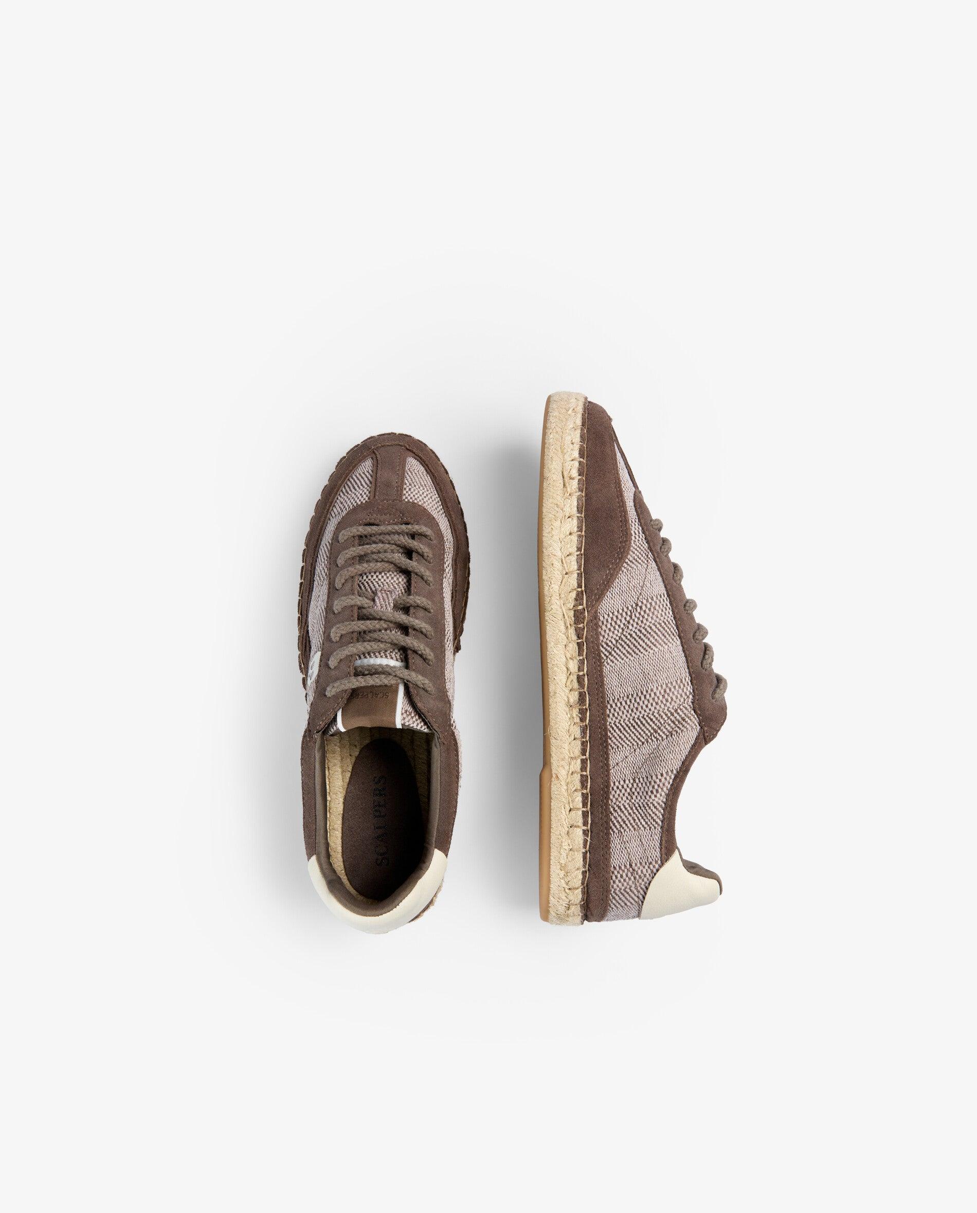 Sapatilhas Retro Estilo Alpercata com Sola de Juta Taupe-8