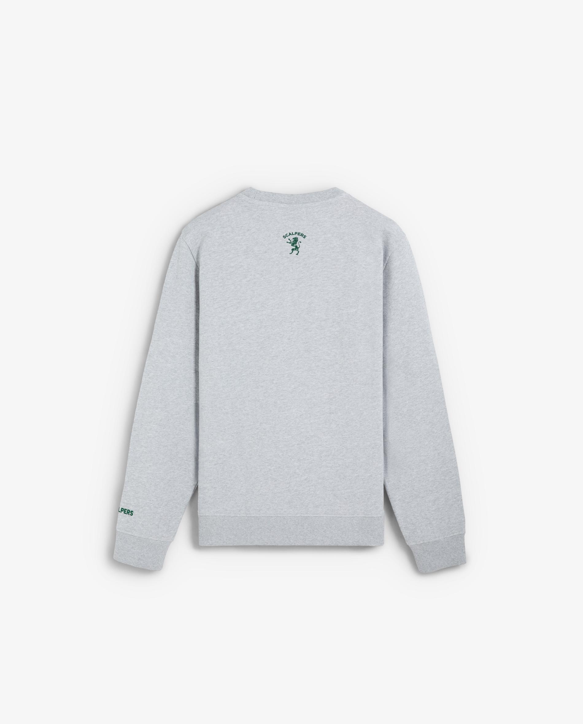 Sweatshirt sem Capuz com Letreiro Frontal Cinzento-2