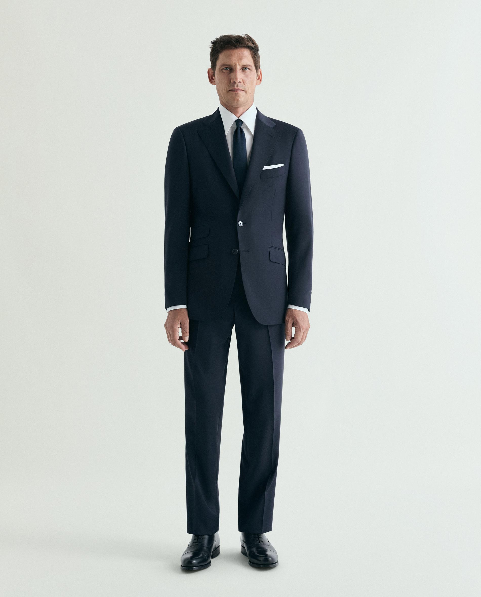 Imagem 0 de Calças de Fato em Lã com Presilhas na Cintura