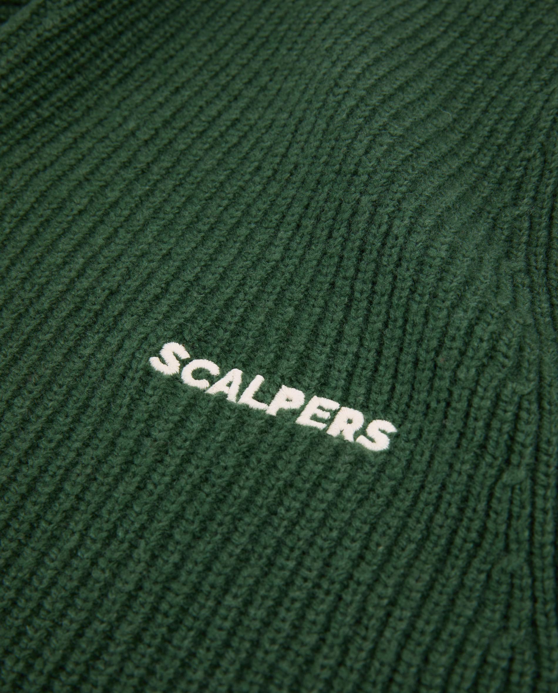 Cardigan Canelado com Fecho de Botões Verde-5