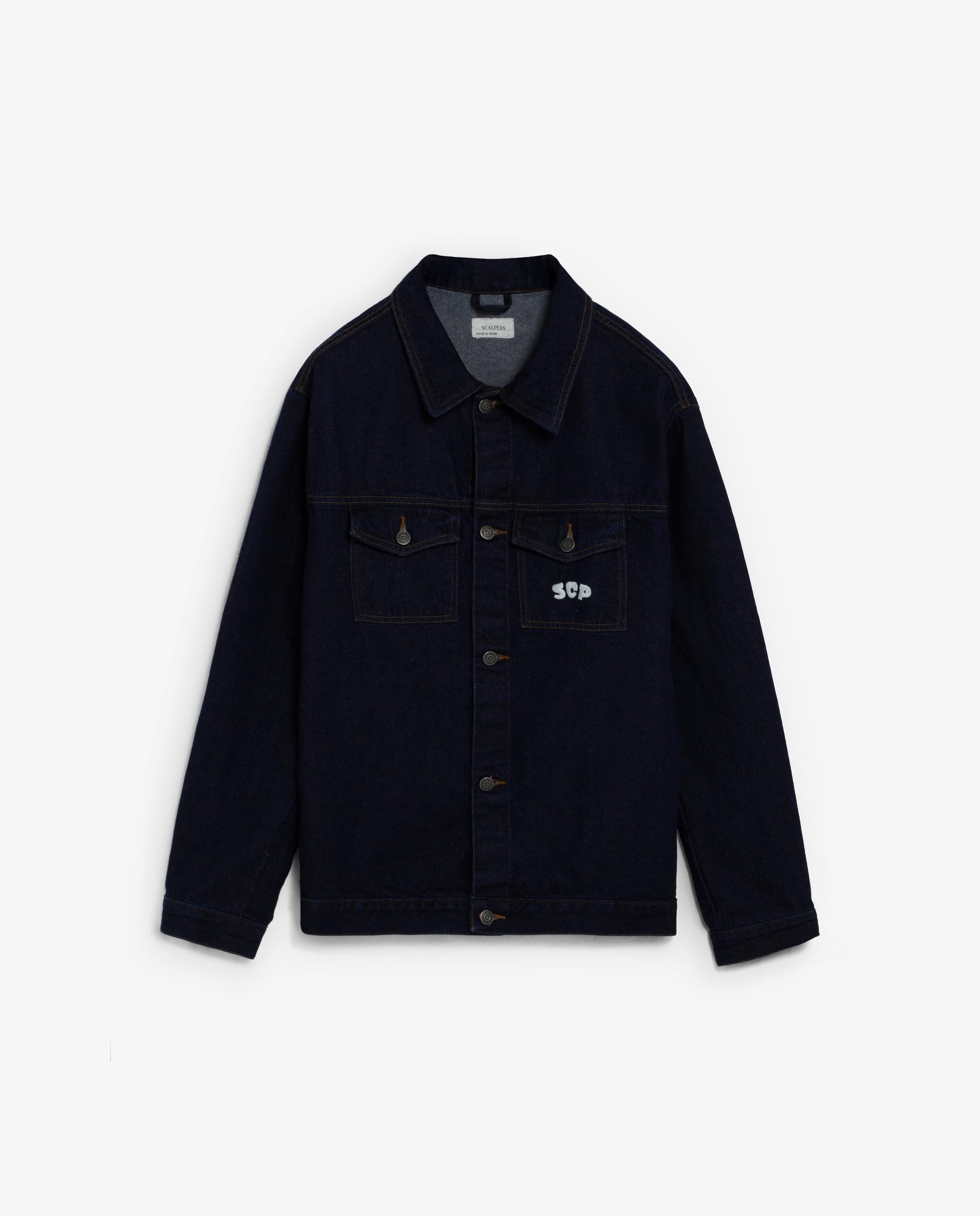 Imagem 0 de Blusão Jeans com Bolsos de Botão no Peito