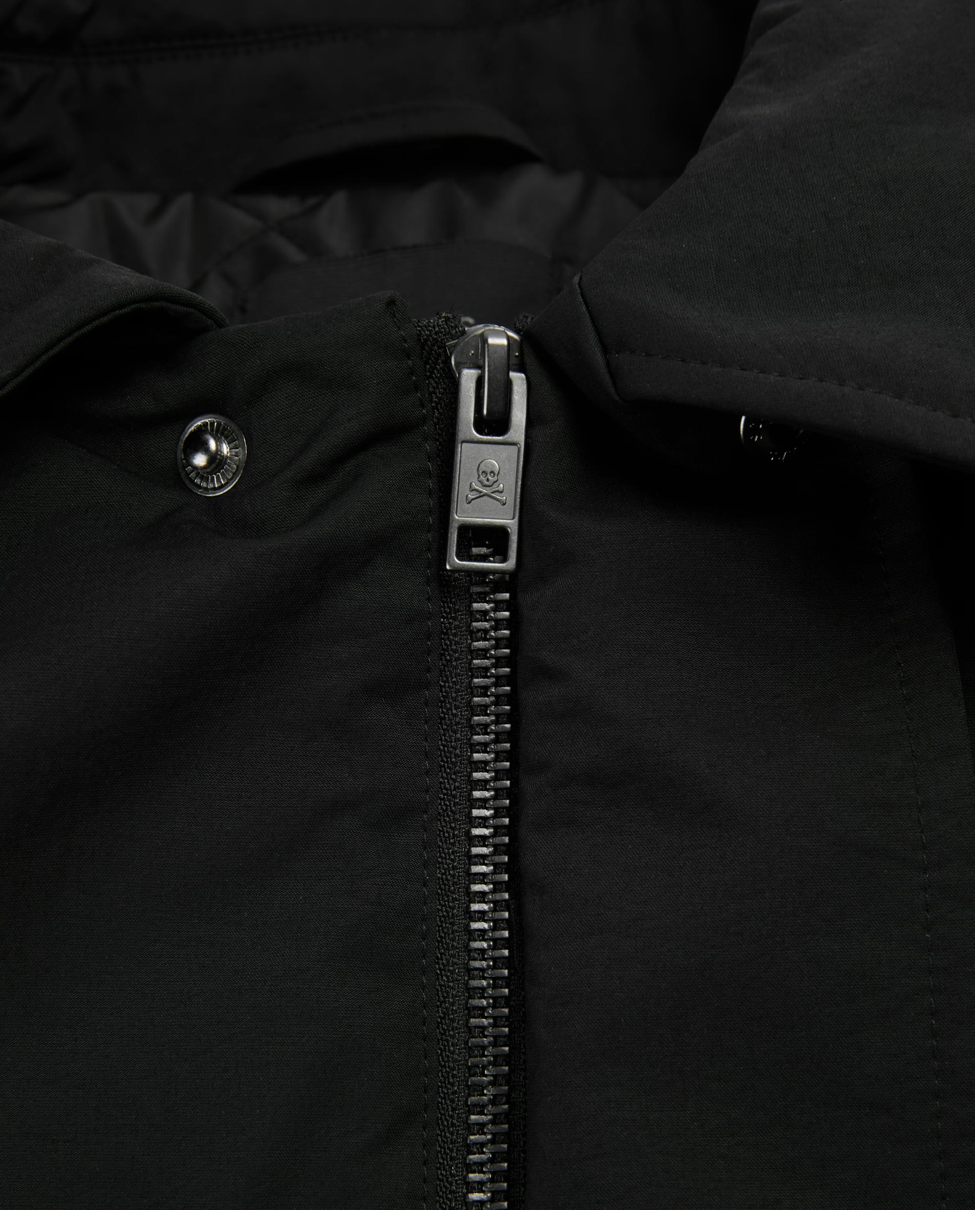 Gabardina com Gola Clássica e Letreiro Posterior Preto-3